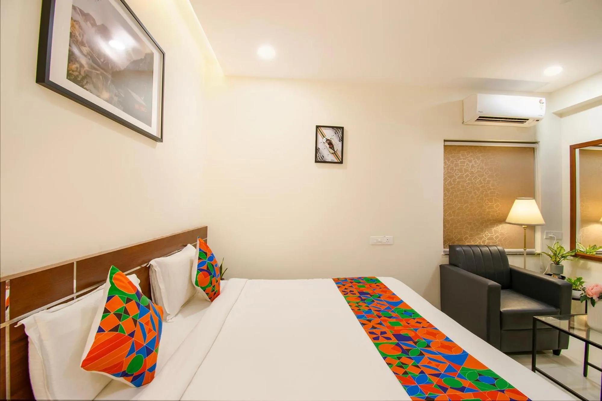 Bed in FabHotel Prime Cozy - Nr Yashoda Hospital, Hitech City