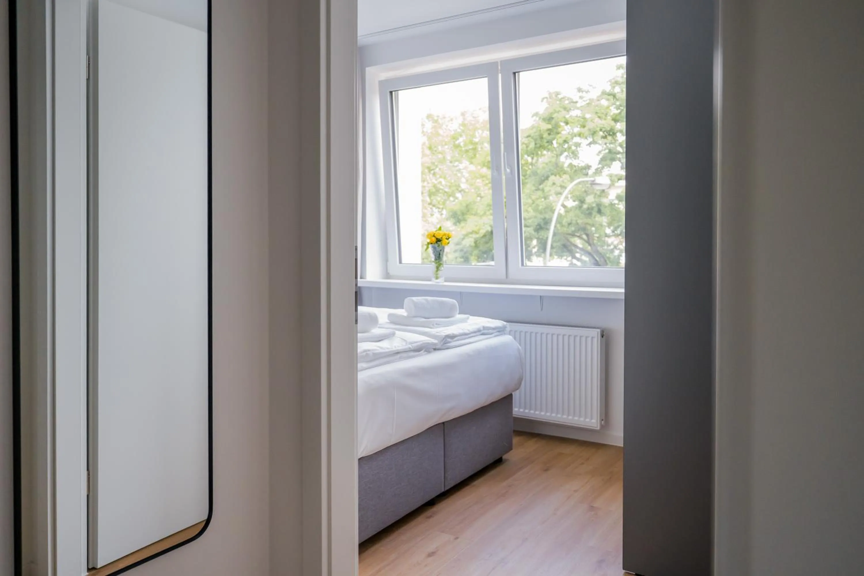 Bed in Homaris Apartments Nibelungen