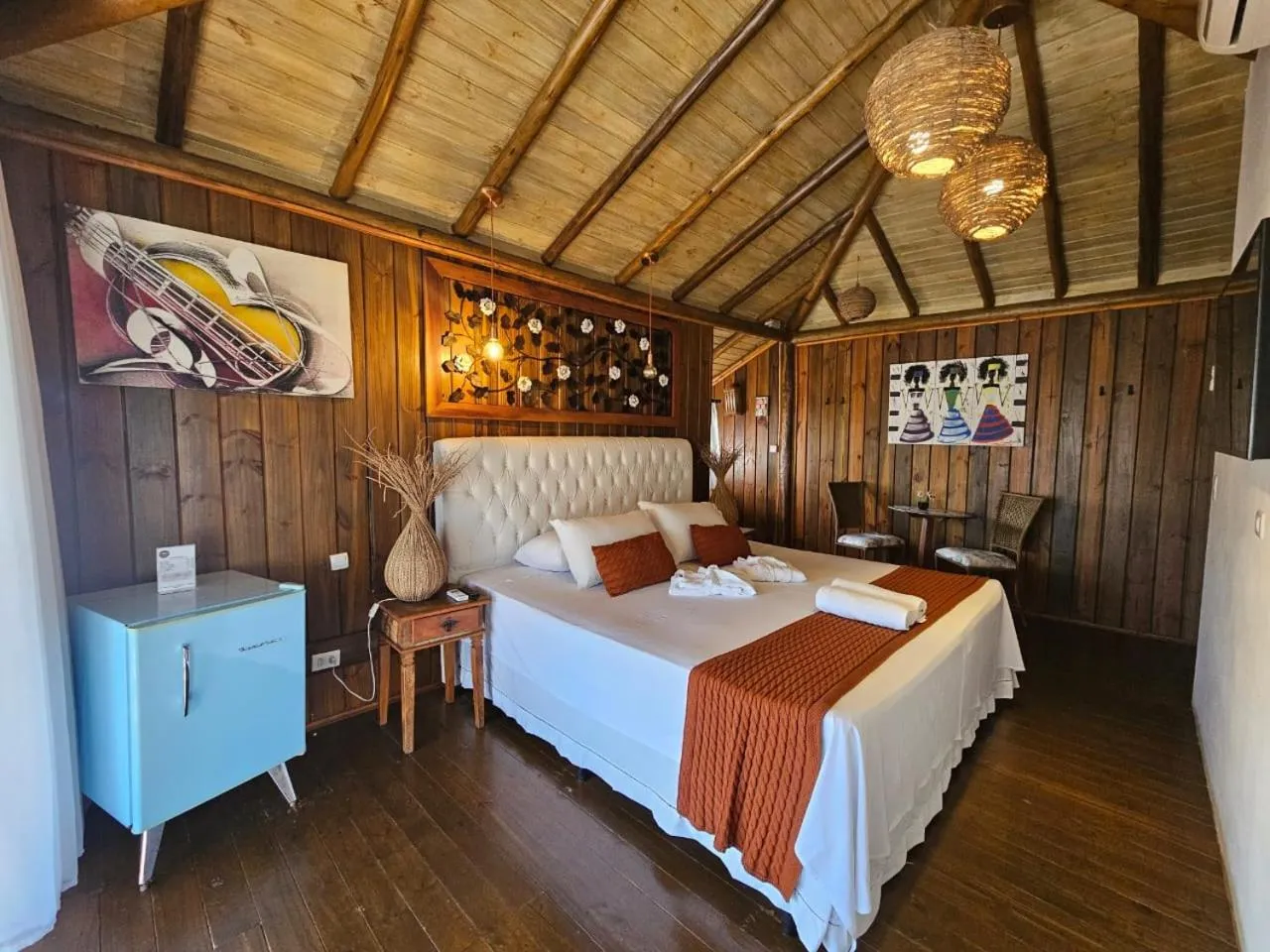 Bed in Pousada de Charme Emirados