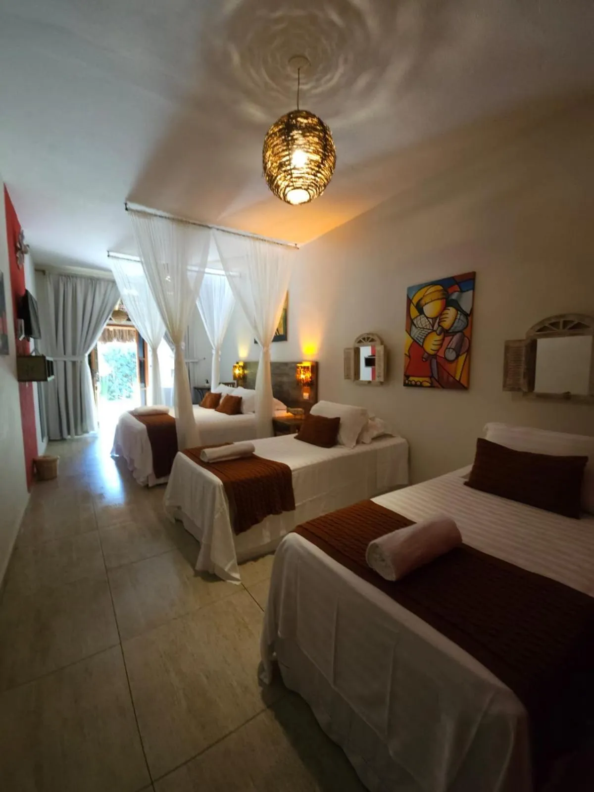 Bed in Pousada de Charme Emirados