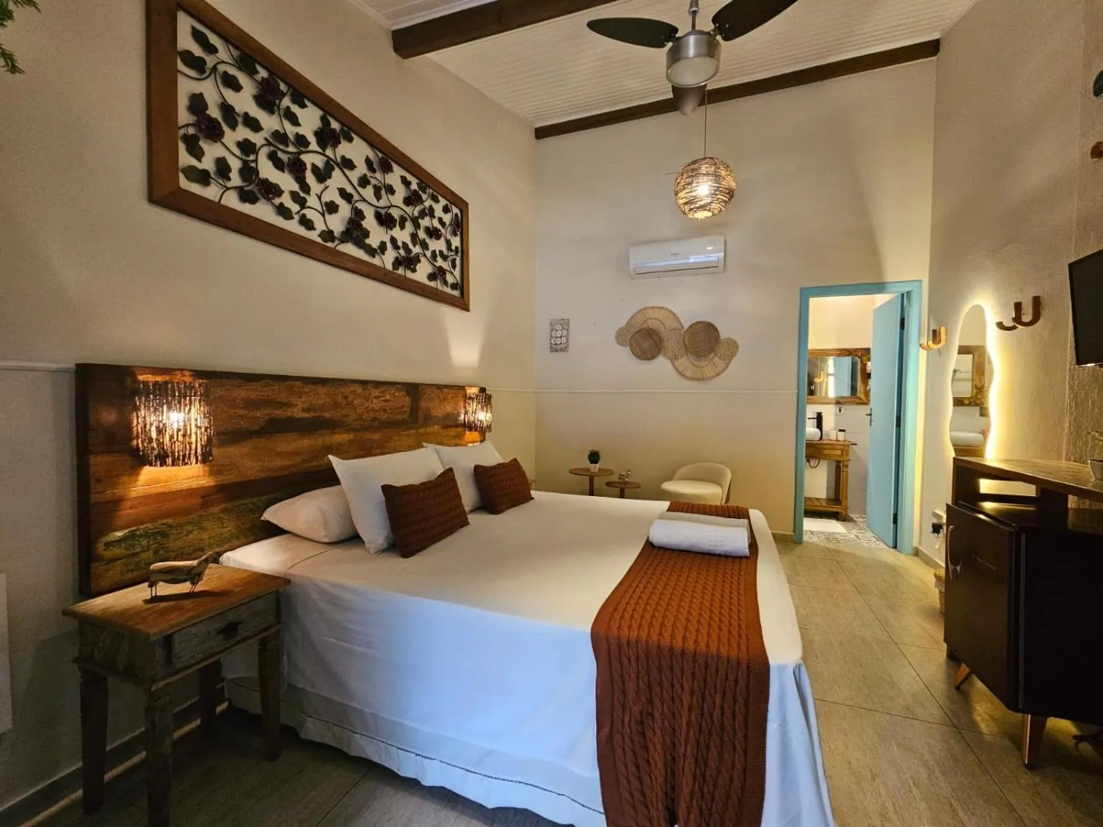 Bed in Pousada de Charme Emirados