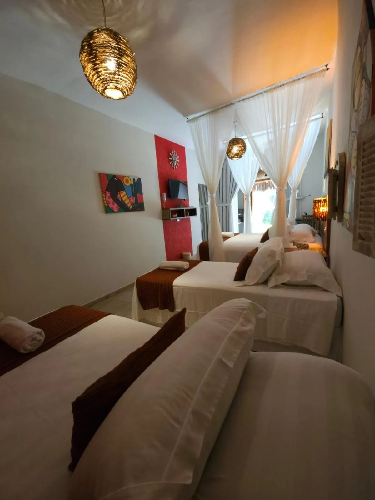 Bed in Pousada de Charme Emirados