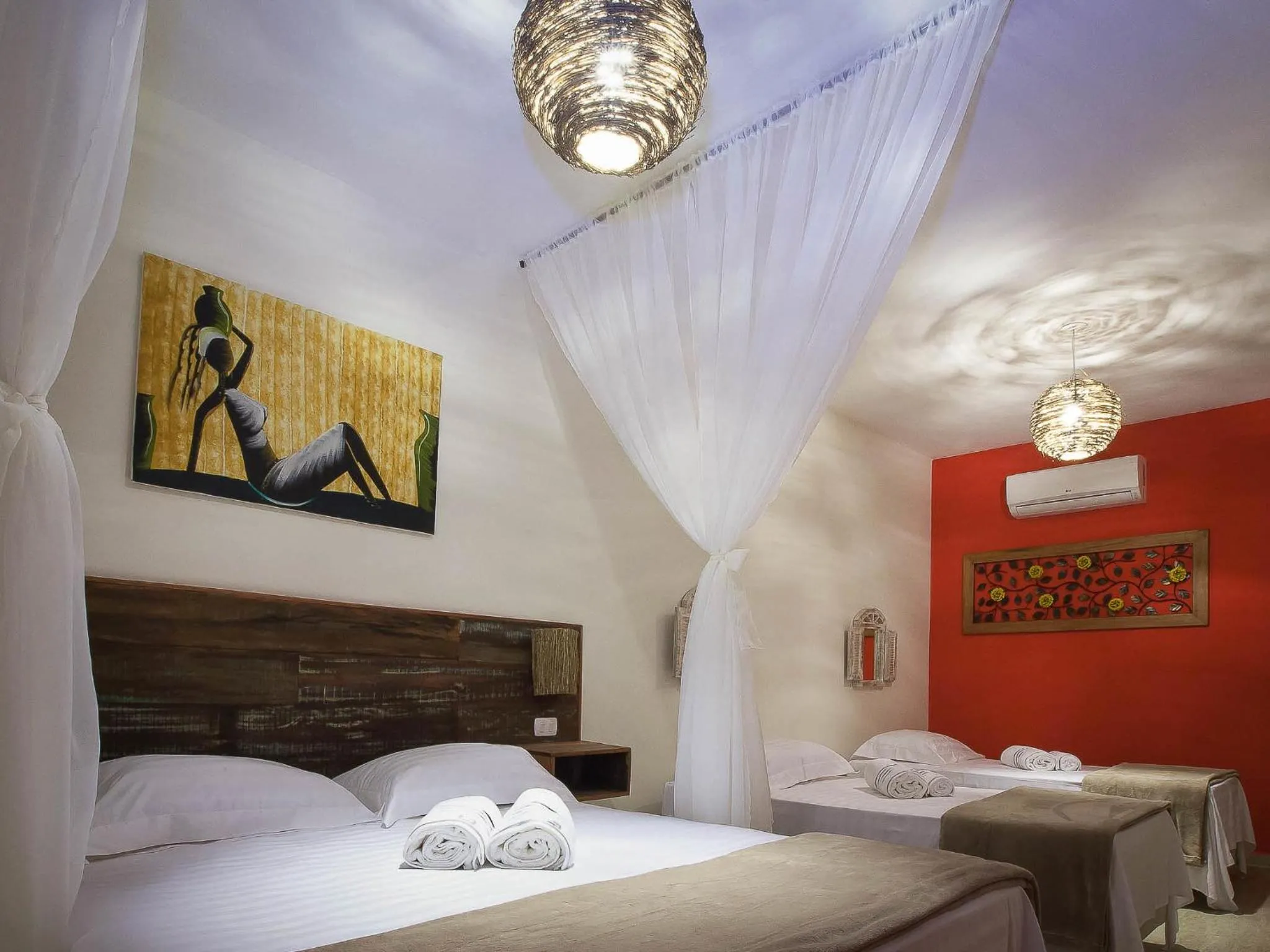 Bed in Pousada de Charme Emirados