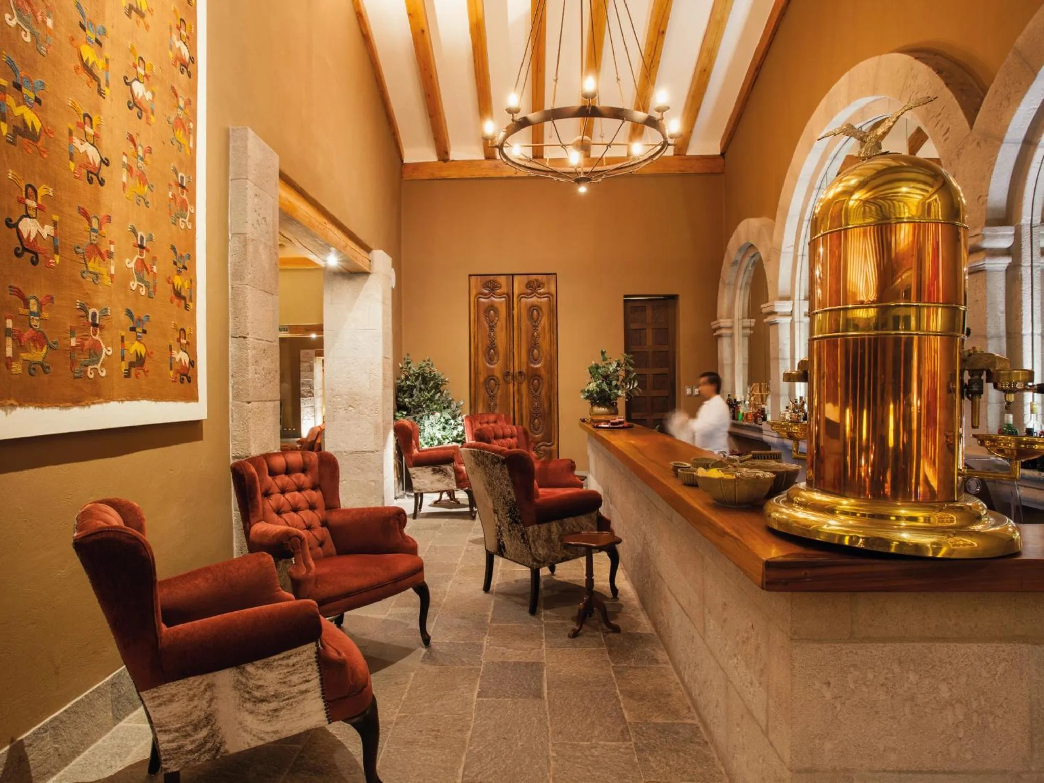 Lounge or bar in Inkaterra Hacienda Urubamba