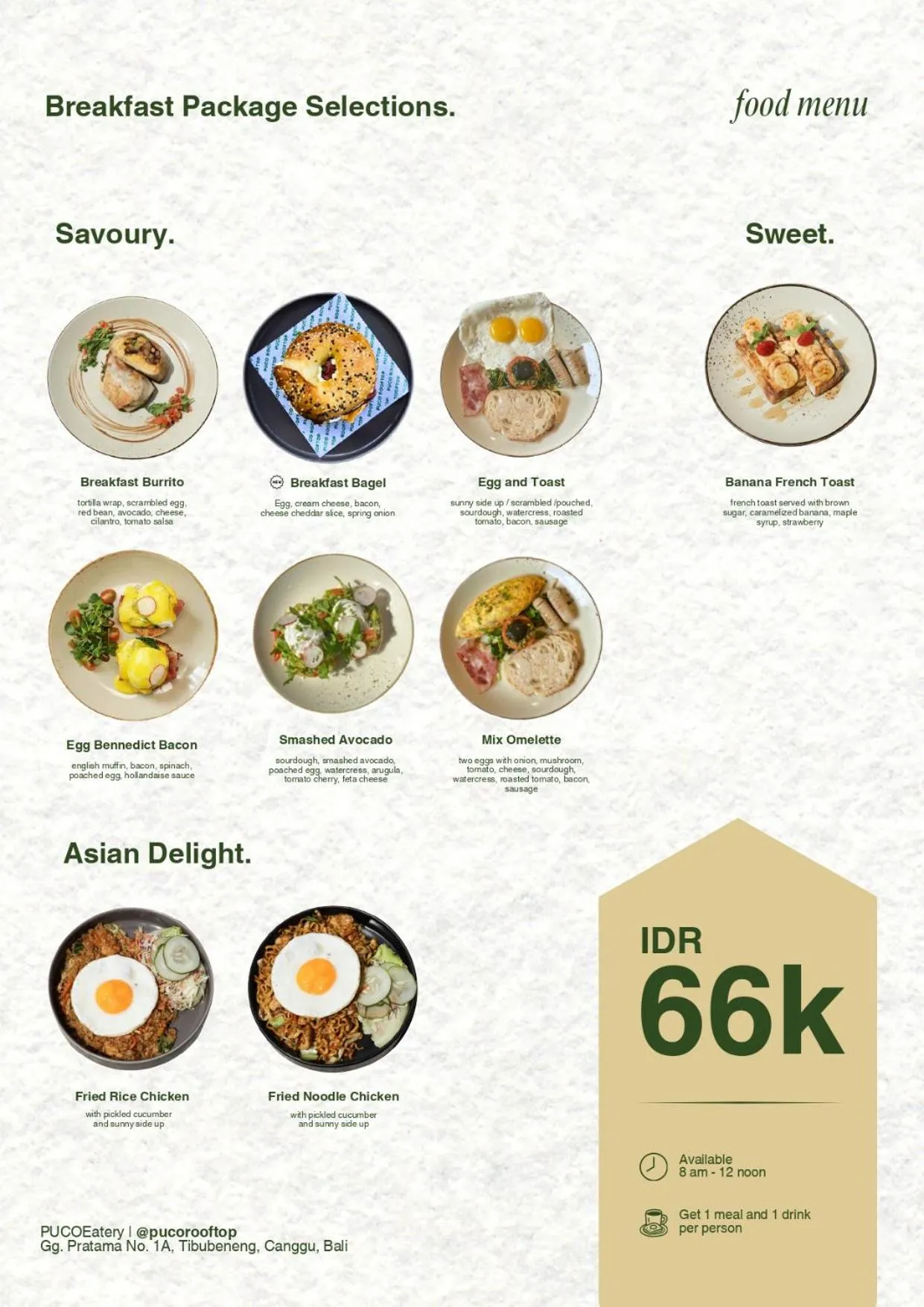 Food and drinks in Puri Kaja House