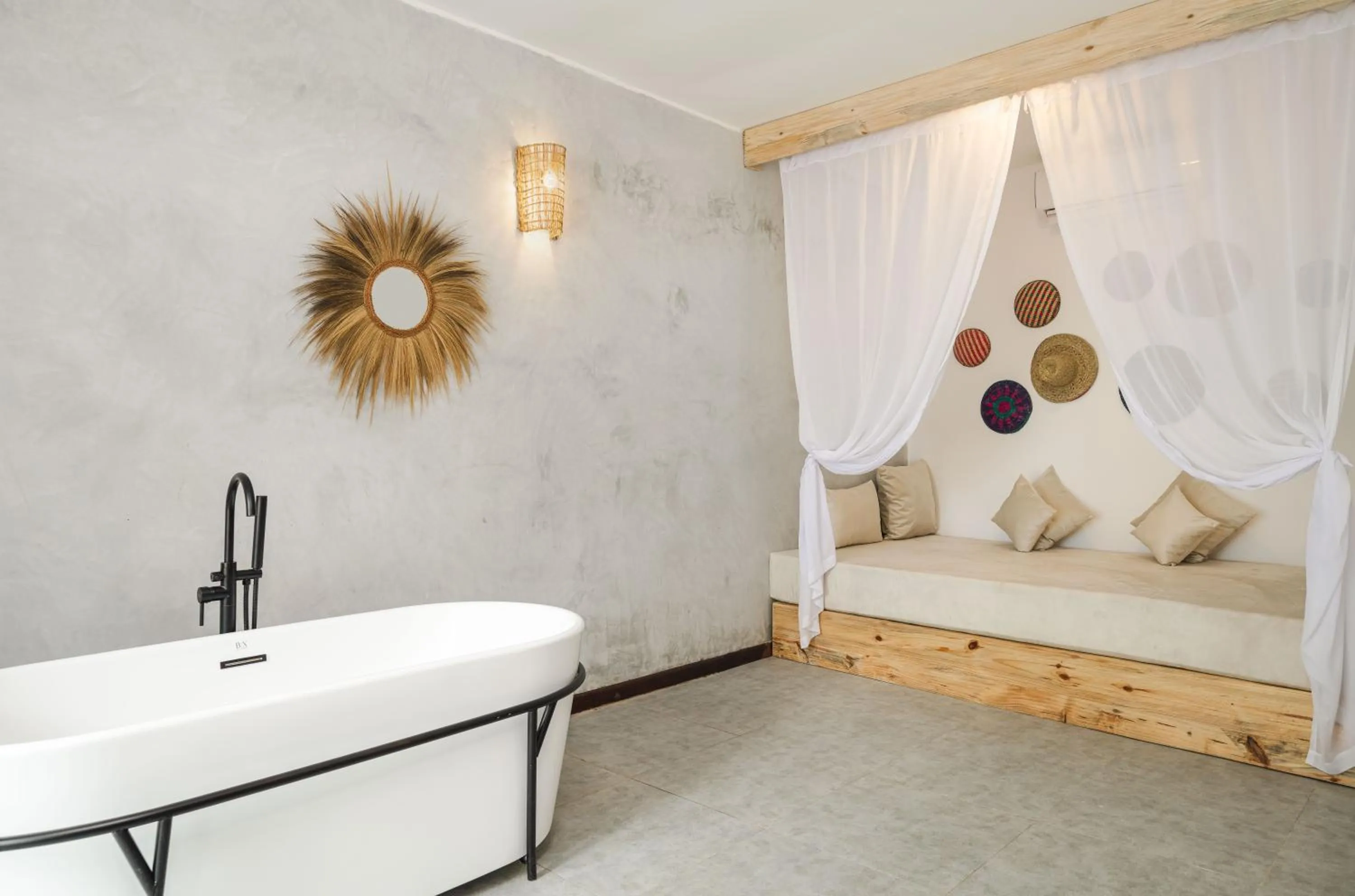 Bath, Bed in The Soul Zanzibar Beach Hotel & Spa