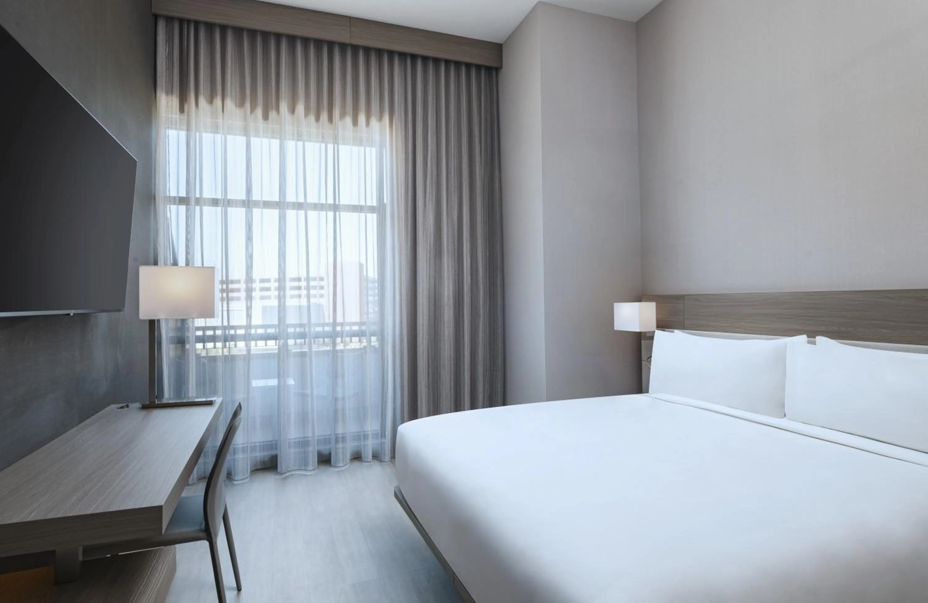 Bed in AC Hotel by Marriott Las Vegas Symphony Park