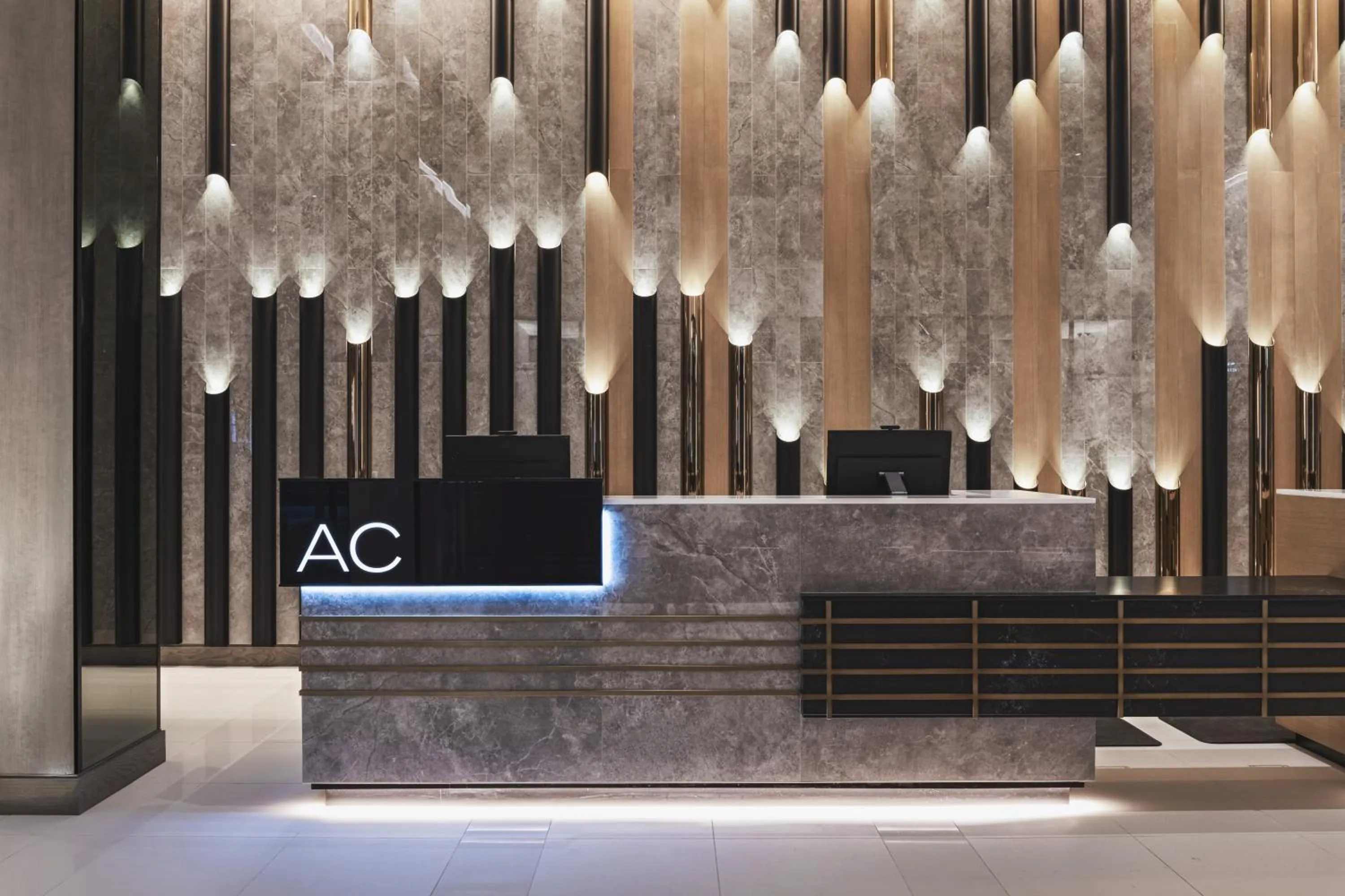Lobby or reception in AC Hotel by Marriott Las Vegas Symphony Park