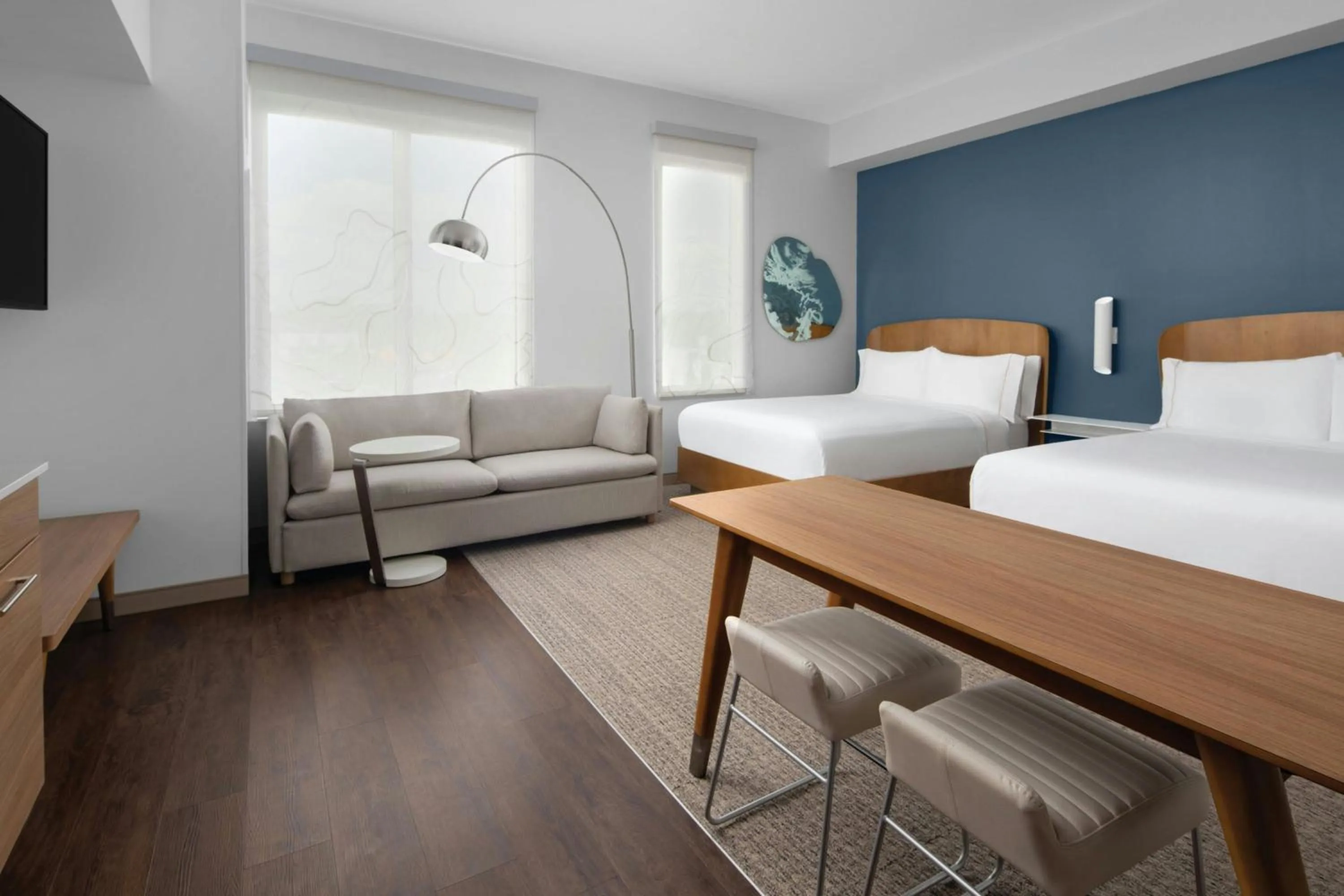 Bedroom, Bed in Element Calgary Downtown