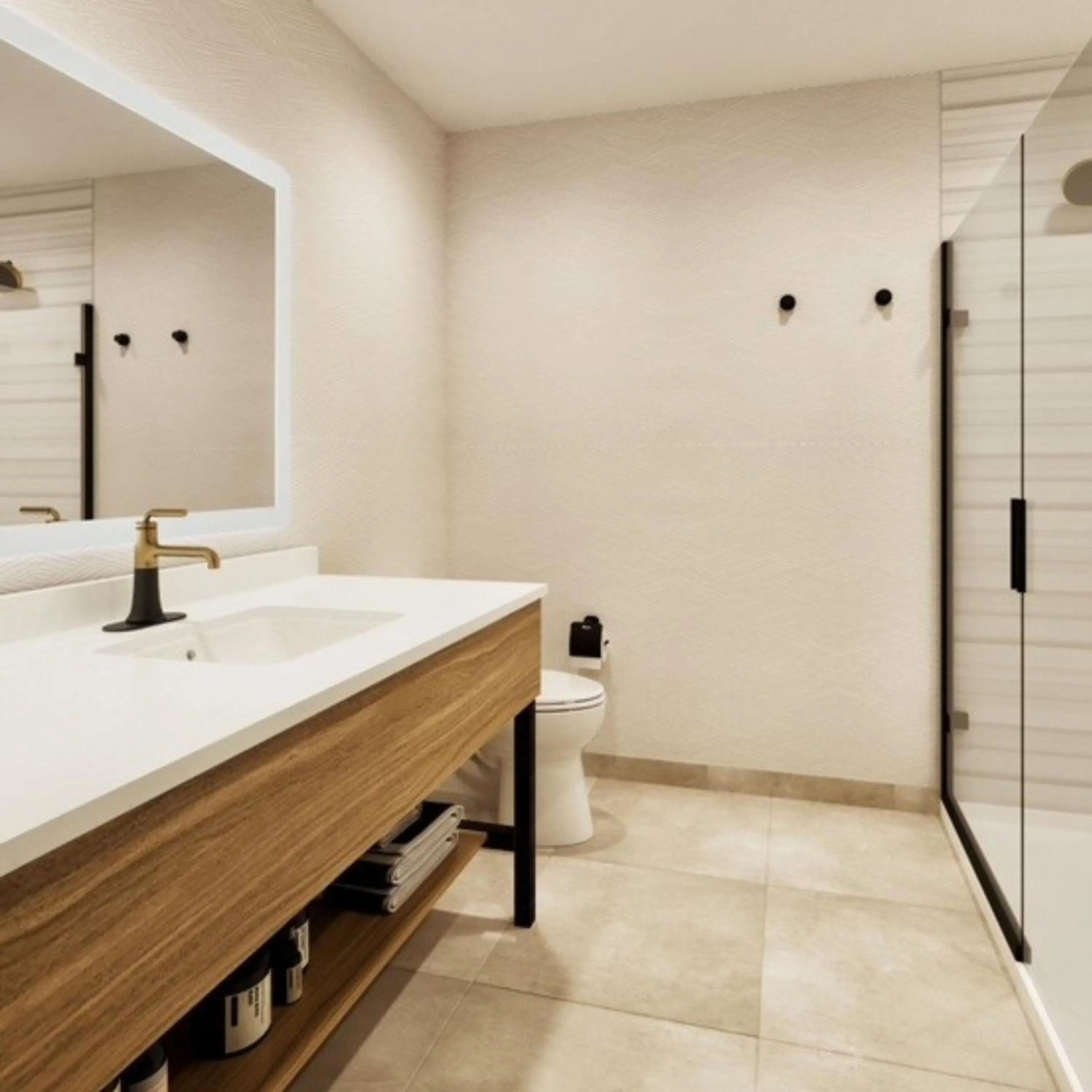 Shower in Hampton Inn By Hilton Calgary Downtown