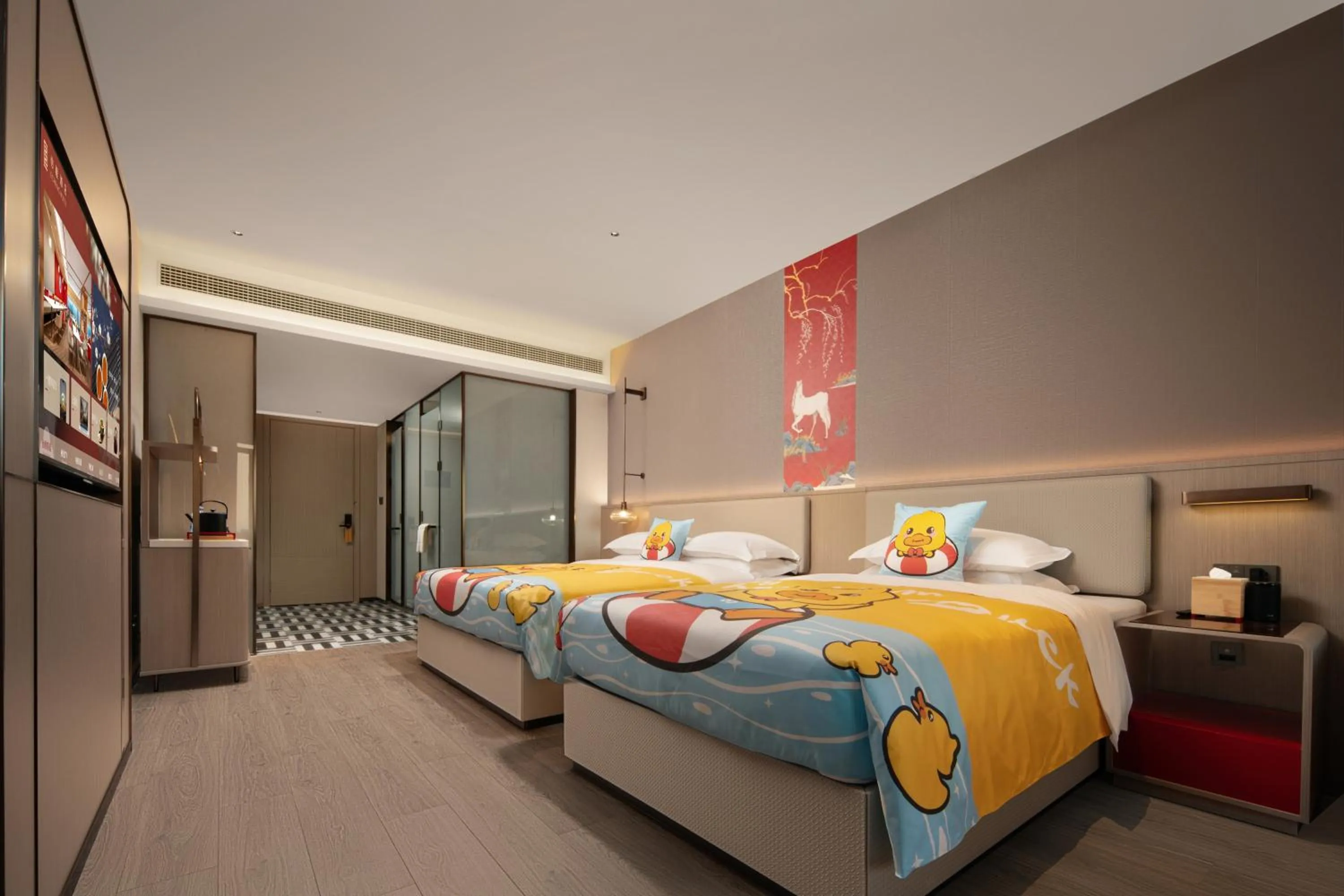 Photo of the whole room, Bed in Echeng Hotel Chengdu Chunxi Road Taikoo Li