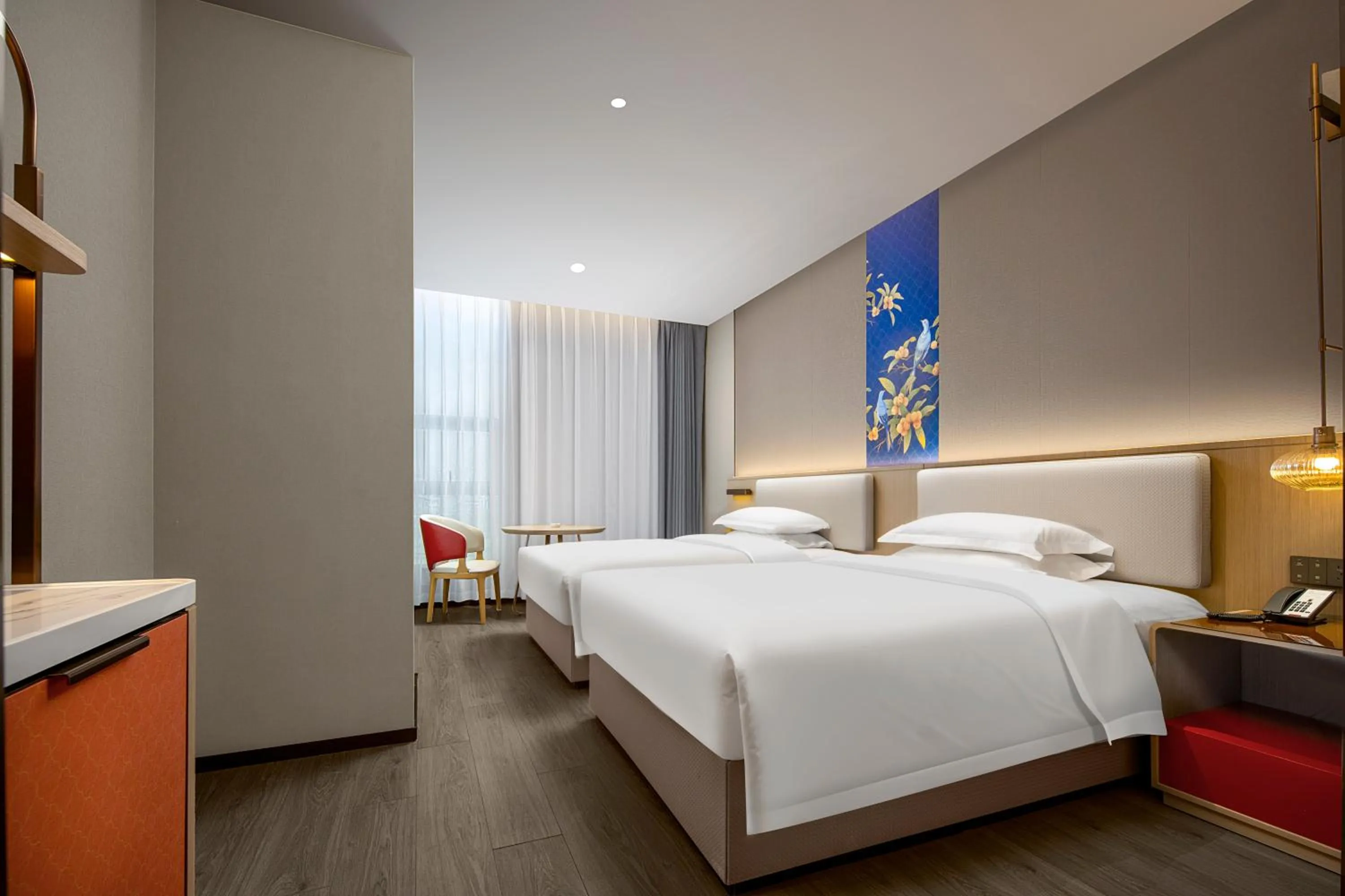 Photo of the whole room, Bed in Echeng Hotel Chengdu Chunxi Road Taikoo Li