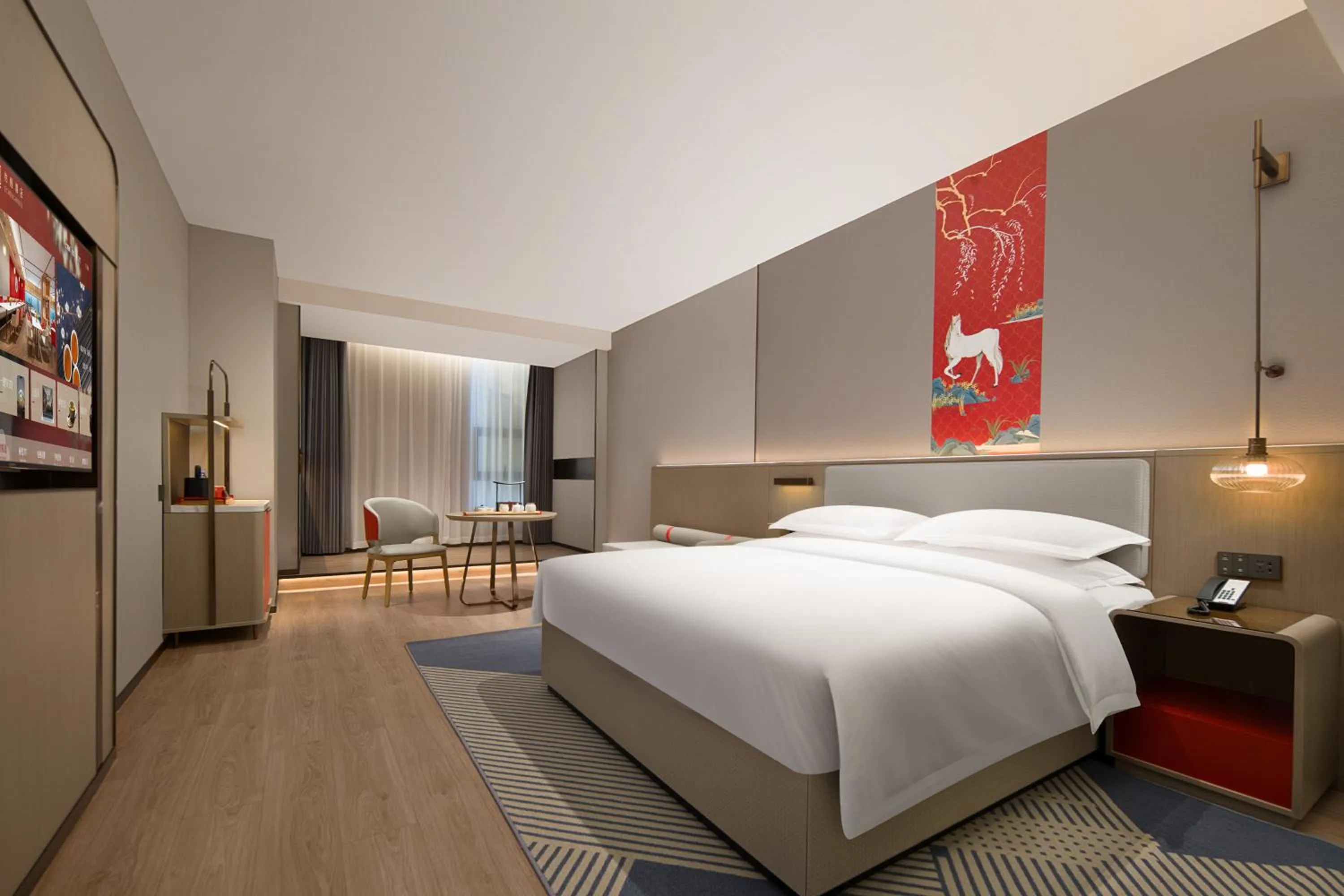 Bedroom, Bed in Echeng Hotel Chengdu Chunxi Road Taikoo Li