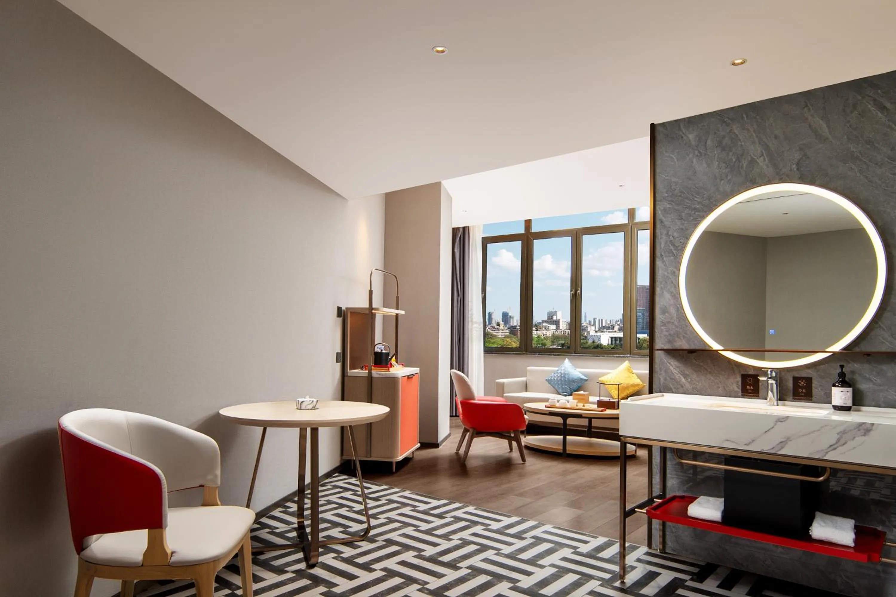 Seating area in Echeng Hotel Chengdu Chunxi Road Taikoo Li