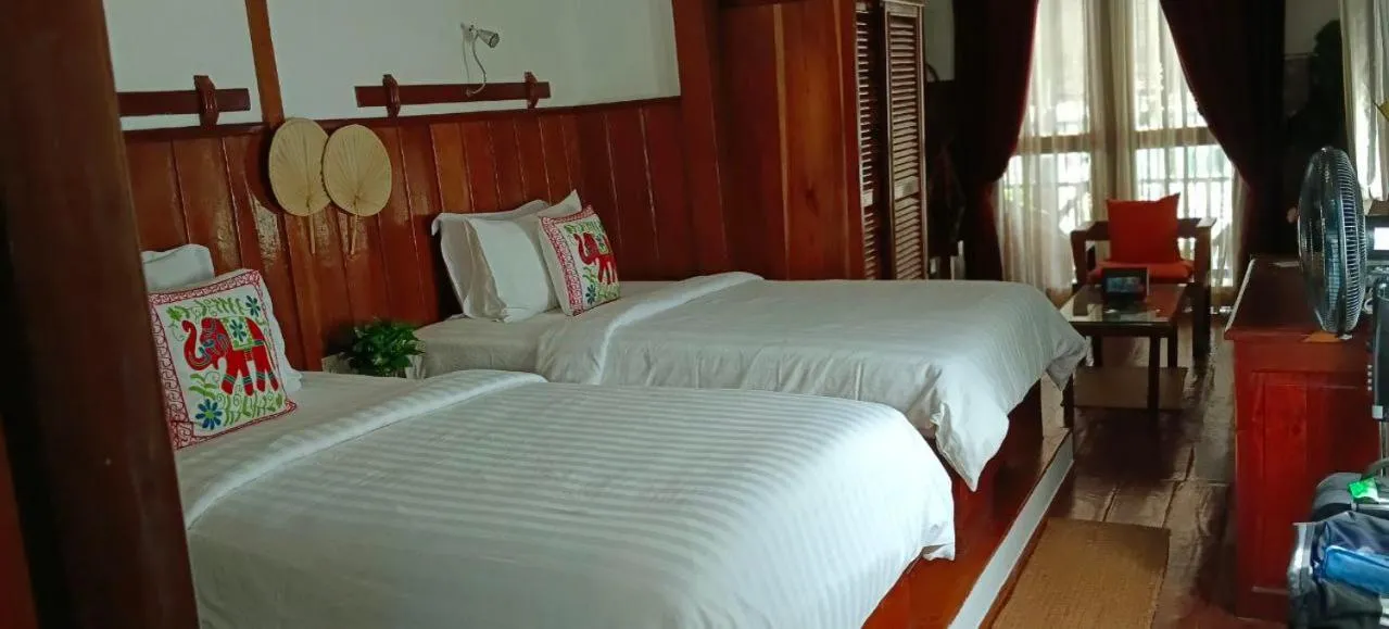 Bedroom, Bed in Maison Model d'Angkor