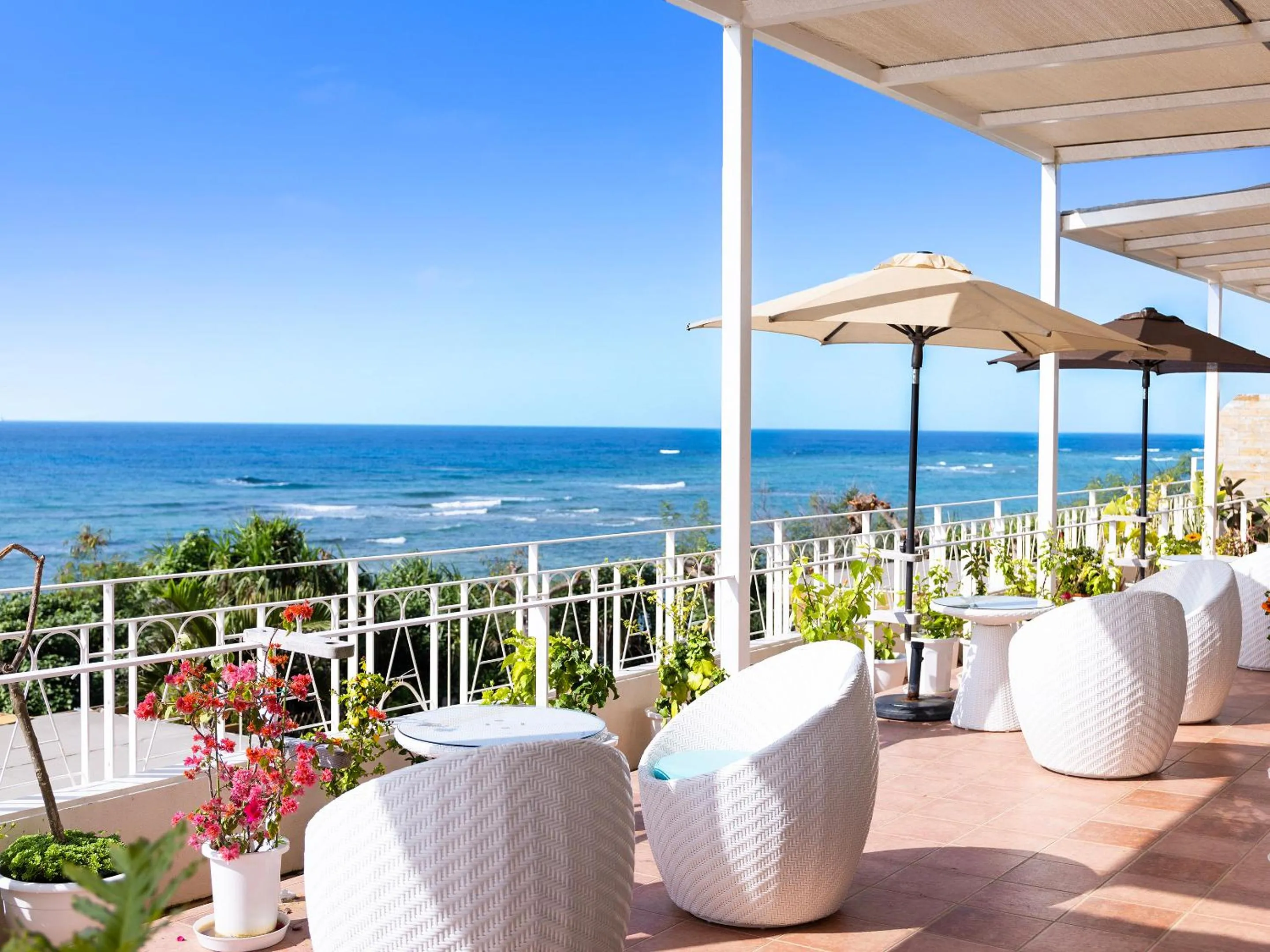 Balcony/Terrace in Umi No Terrace Yomitan Toya