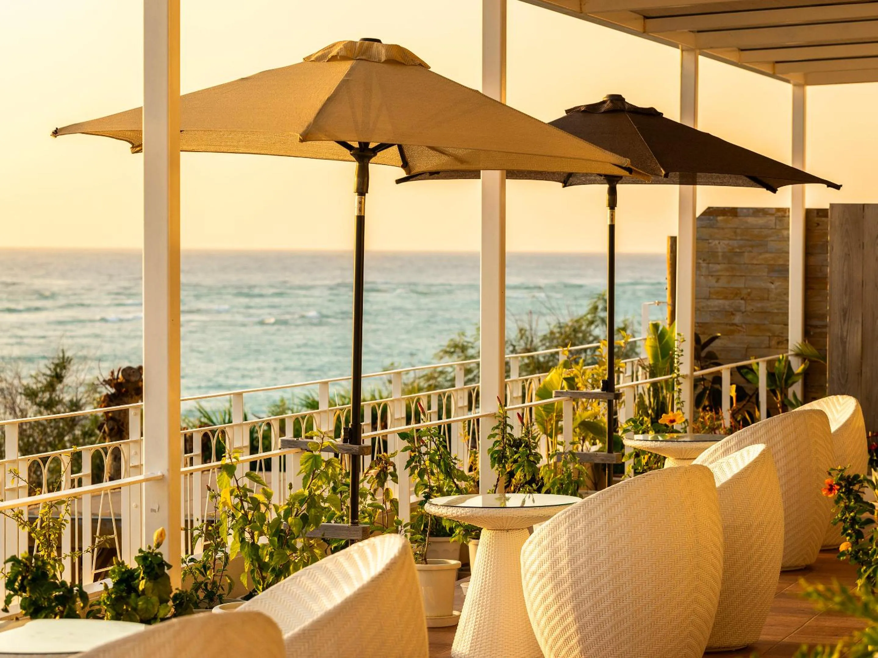 Balcony/Terrace in Umi No Terrace Yomitan Toya