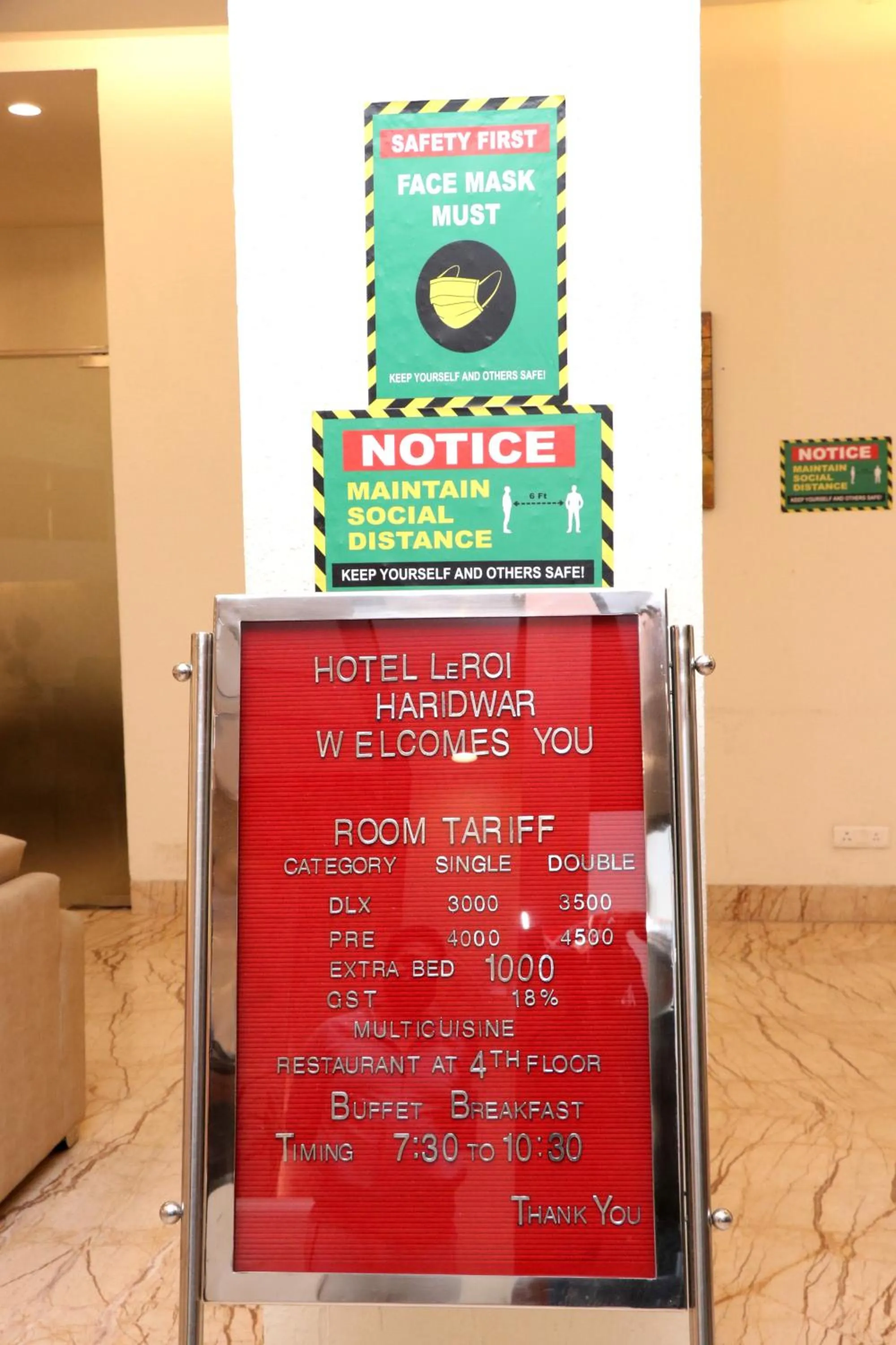 Logo/Certificate/Sign in Hotel Le Roi,Haridwar@Har Ki Pauri