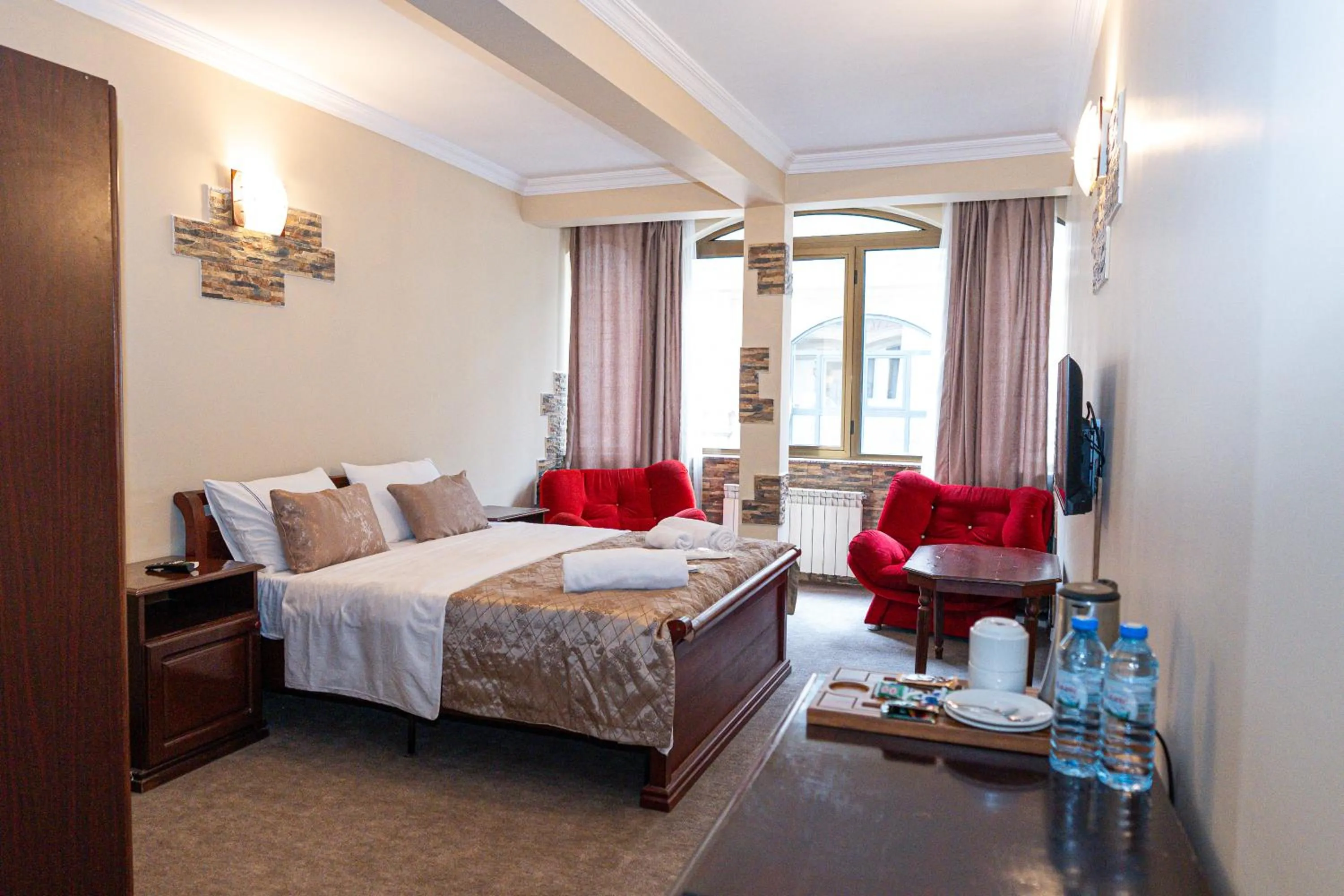 View (from property/room), Bed in Ritsa Boutique Hotel