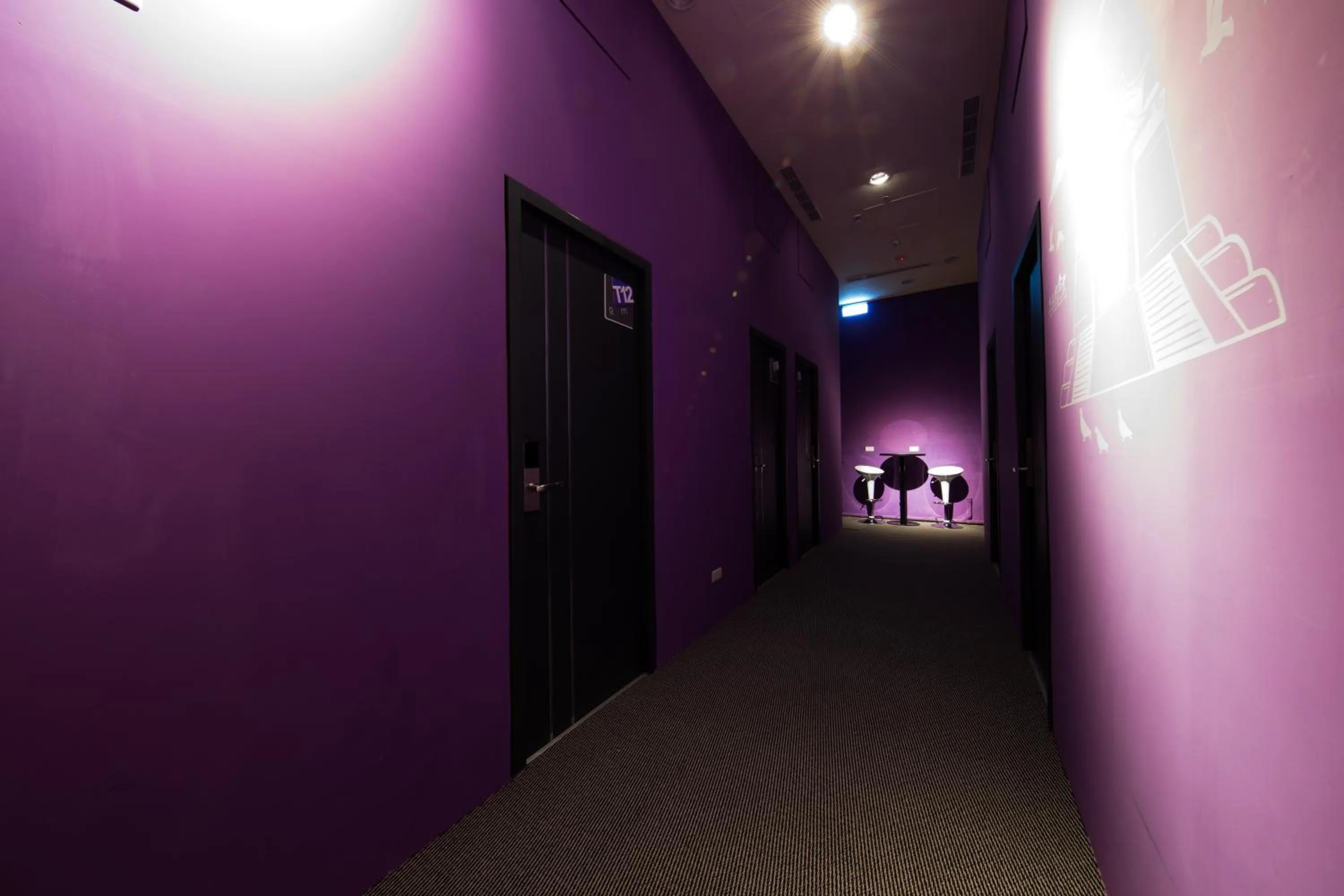 Decorative detail in SleepBox Hostel