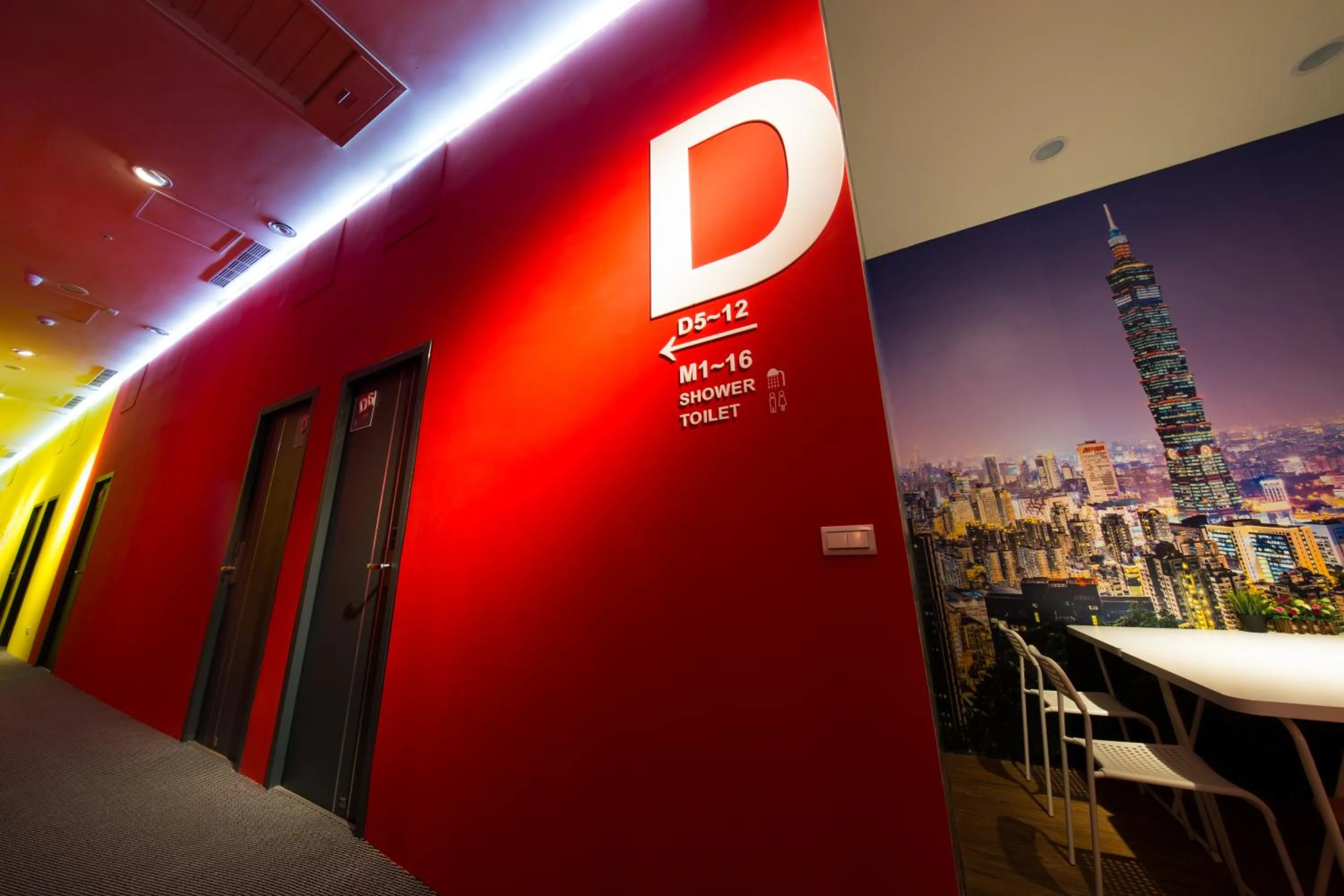 Decorative detail in SleepBox Hostel