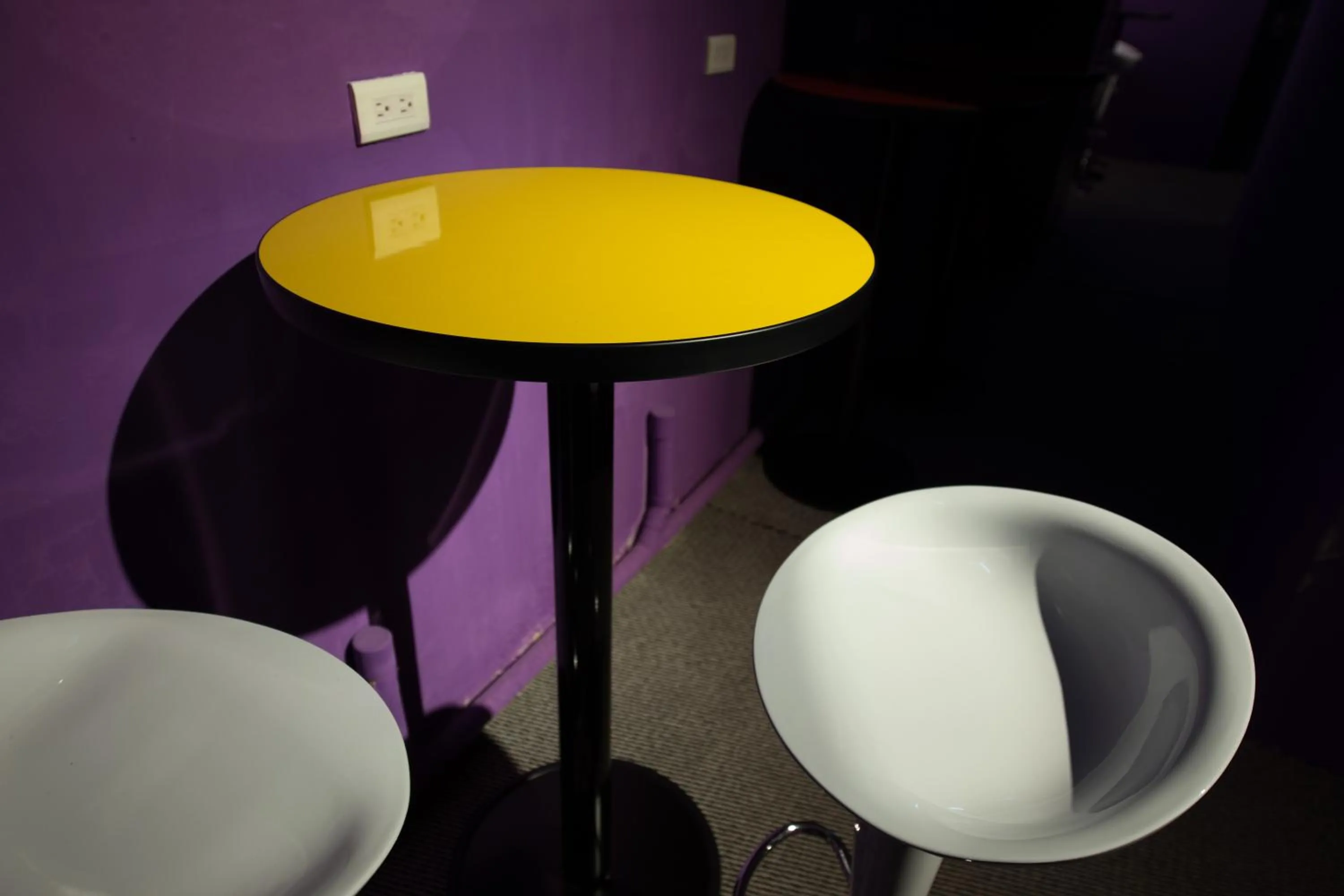 Seating area in SleepBox Hostel