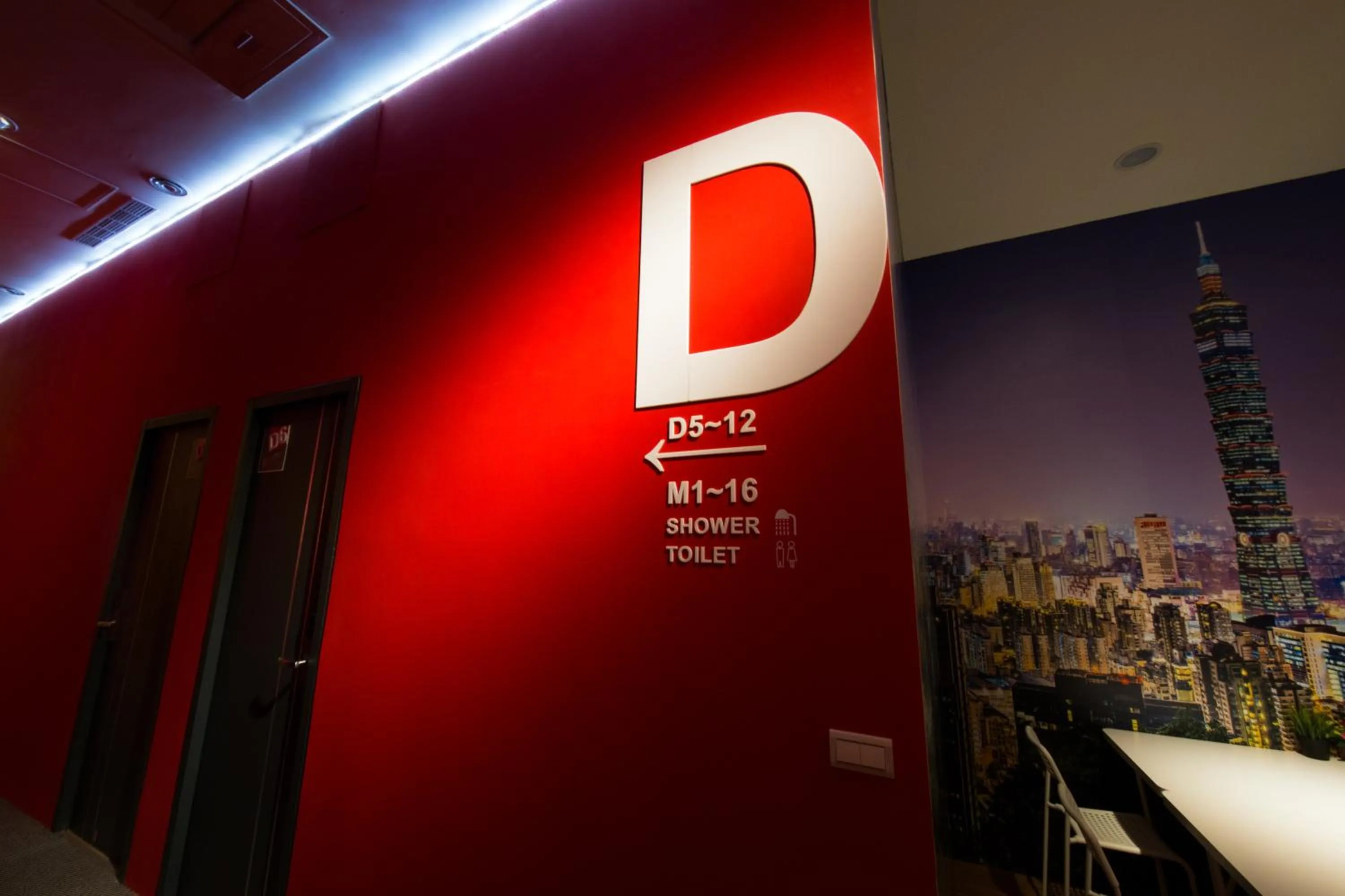 Decorative detail in SleepBox Hostel