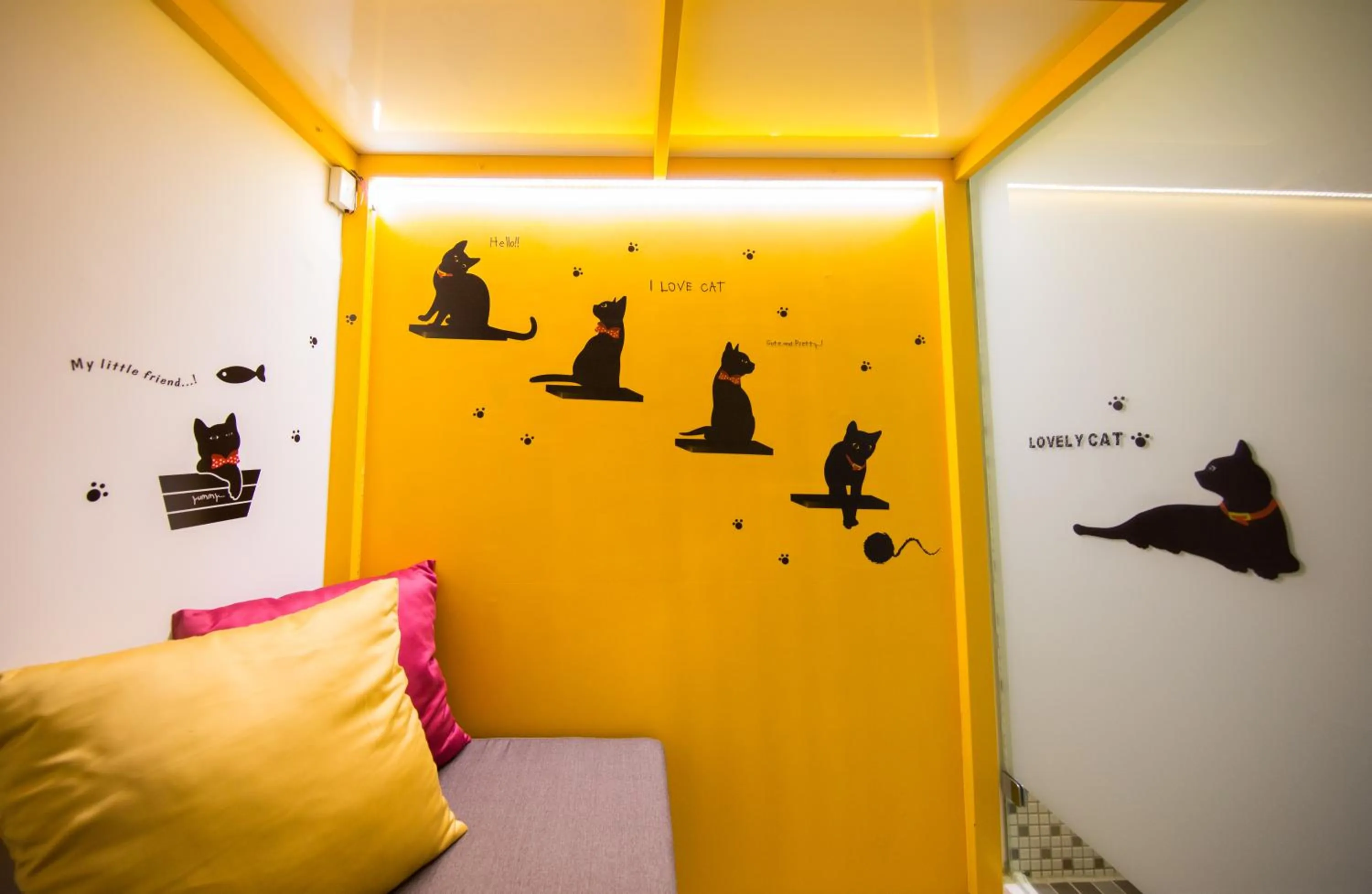 Decorative detail in SleepBox Hostel