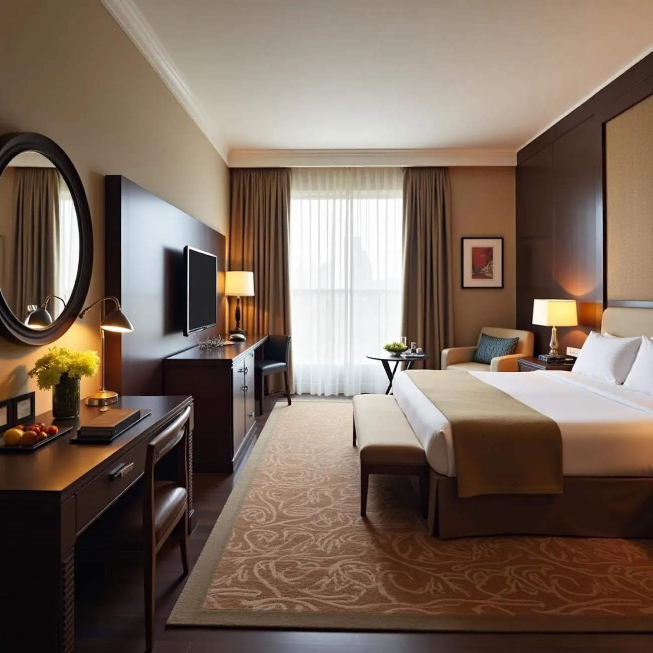 Photo of the whole room, Bed in Hotel Urban Royale - IGI Airport Delhi