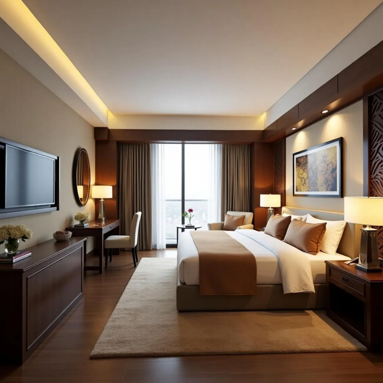 Photo of the whole room, Bed in Hotel Urban Royale - IGI Airport Delhi