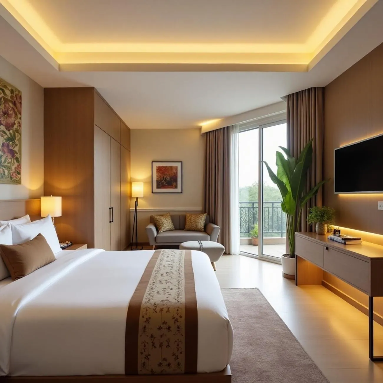 Photo of the whole room, Bed in Hotel Urban Royale - IGI Airport Delhi