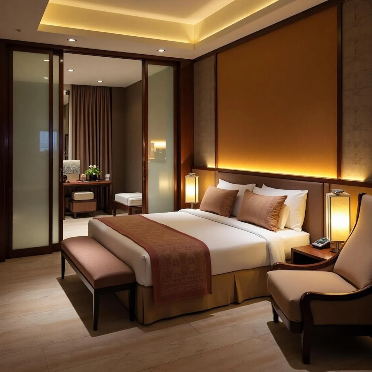 Photo of the whole room, Bed in Hotel Urban Royale - IGI Airport Delhi