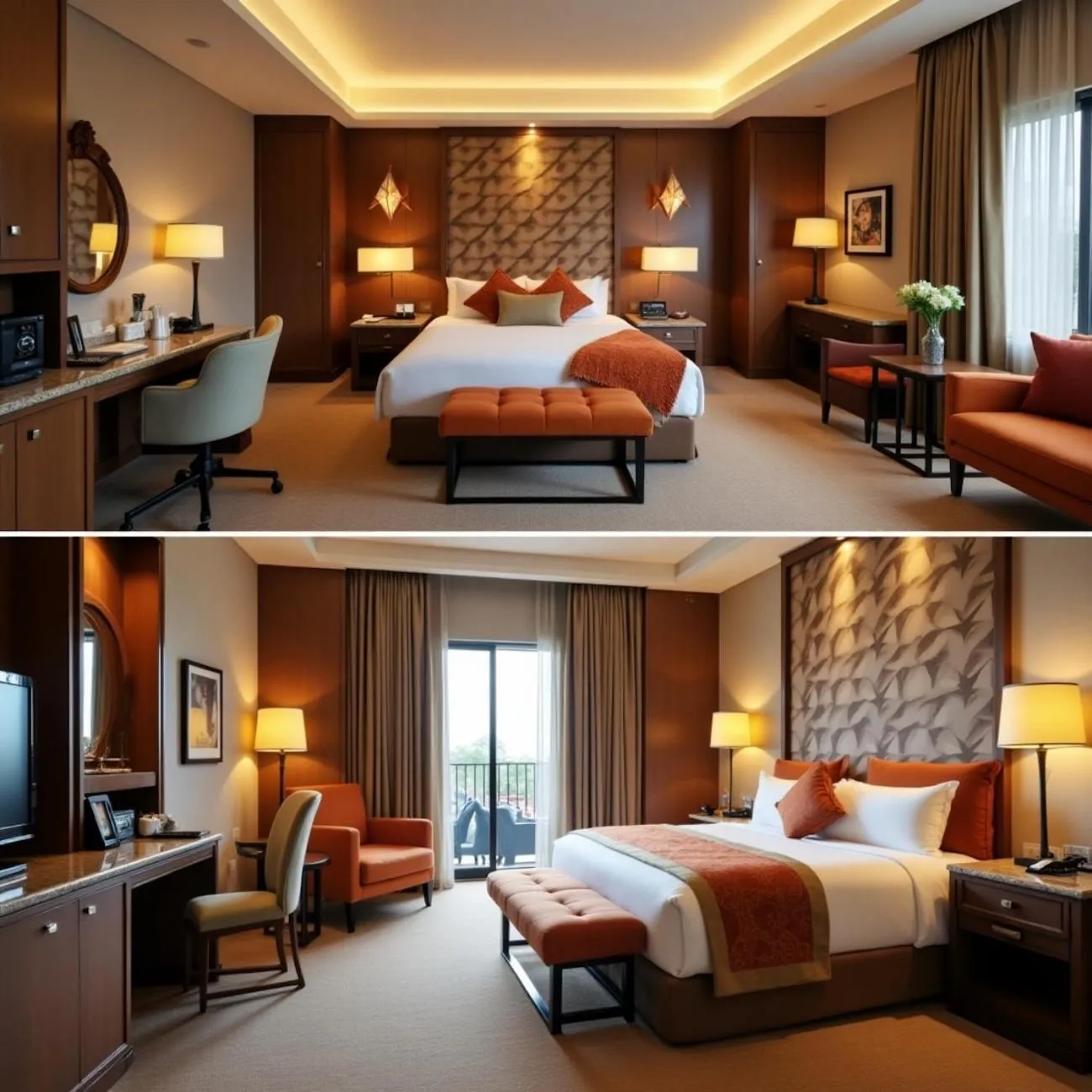 Photo of the whole room, Bed in Hotel Urban Royale - IGI Airport Delhi