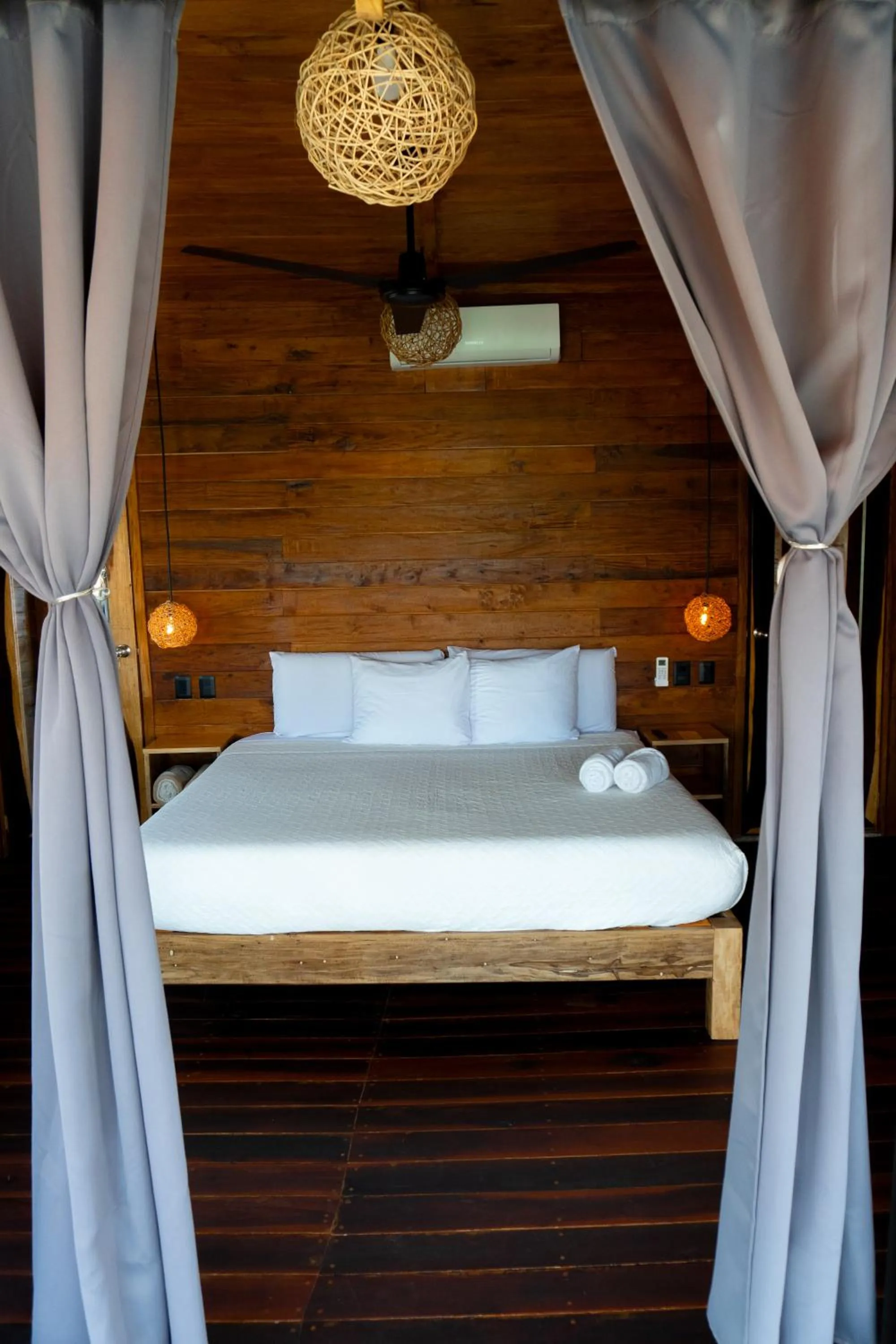 Bed in Hotel Solana Bacalar Lakefront