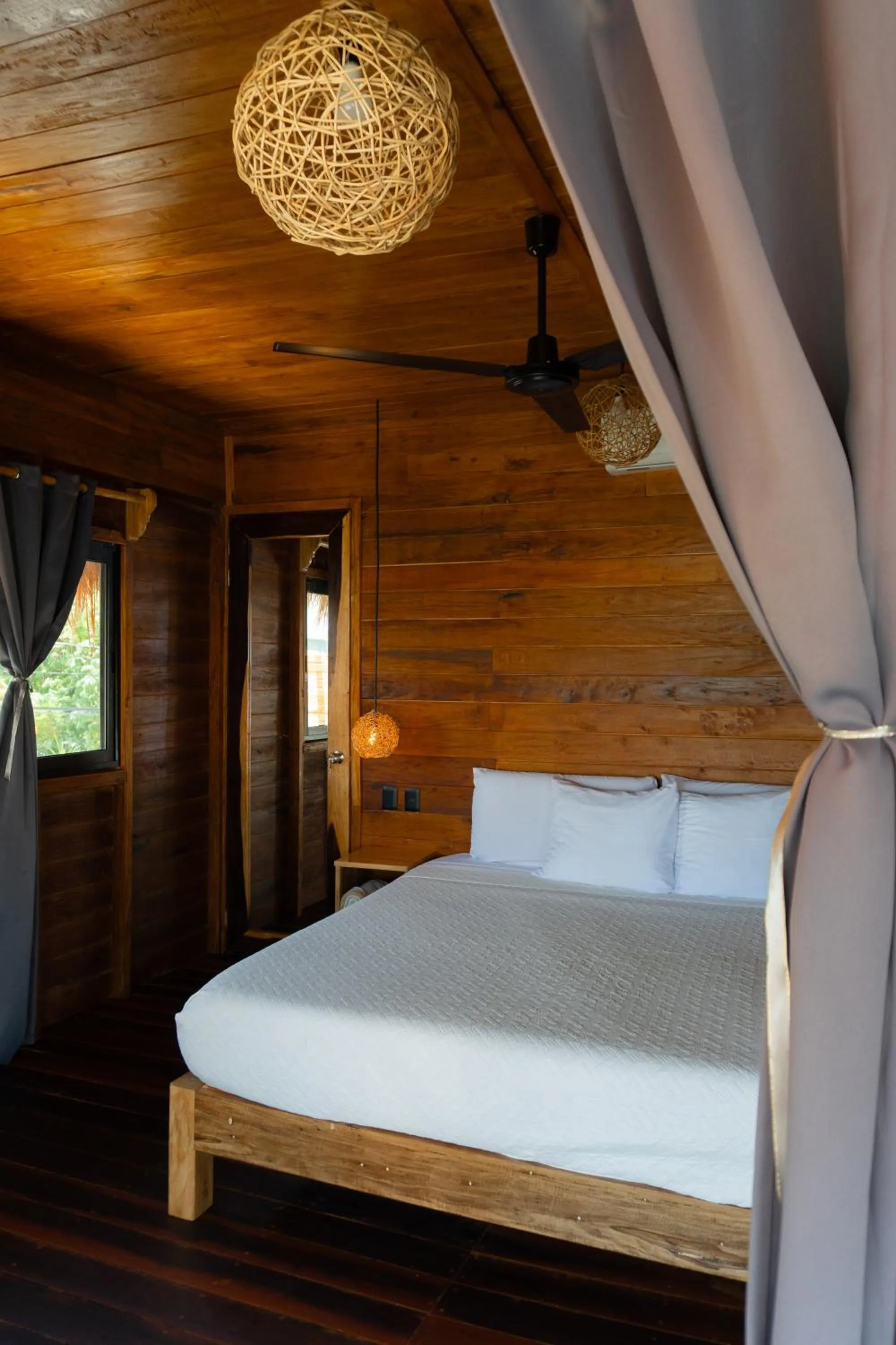 Bed in Hotel Solana Bacalar Lakefront