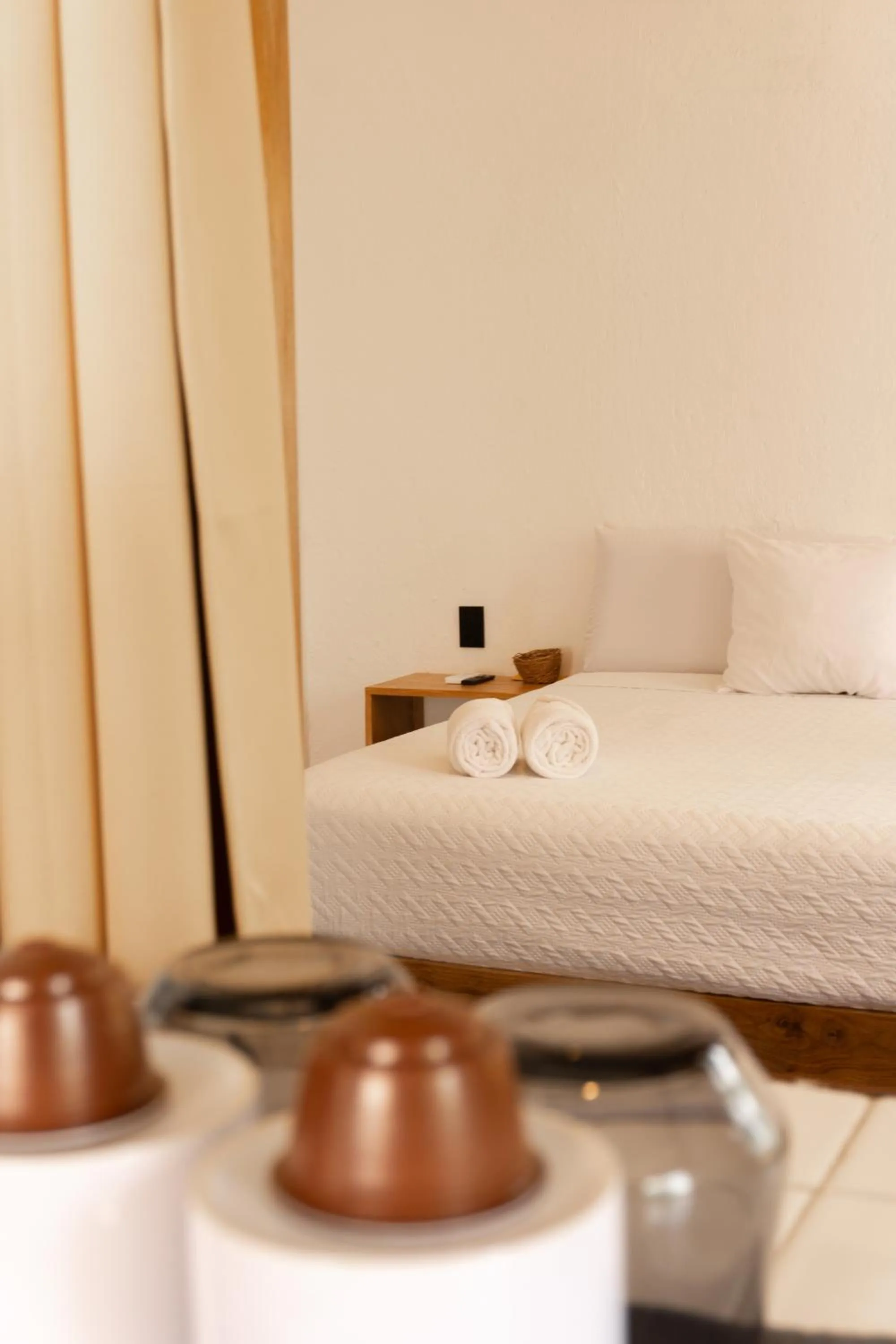 Bed in Hotel Solana Bacalar Lakefront