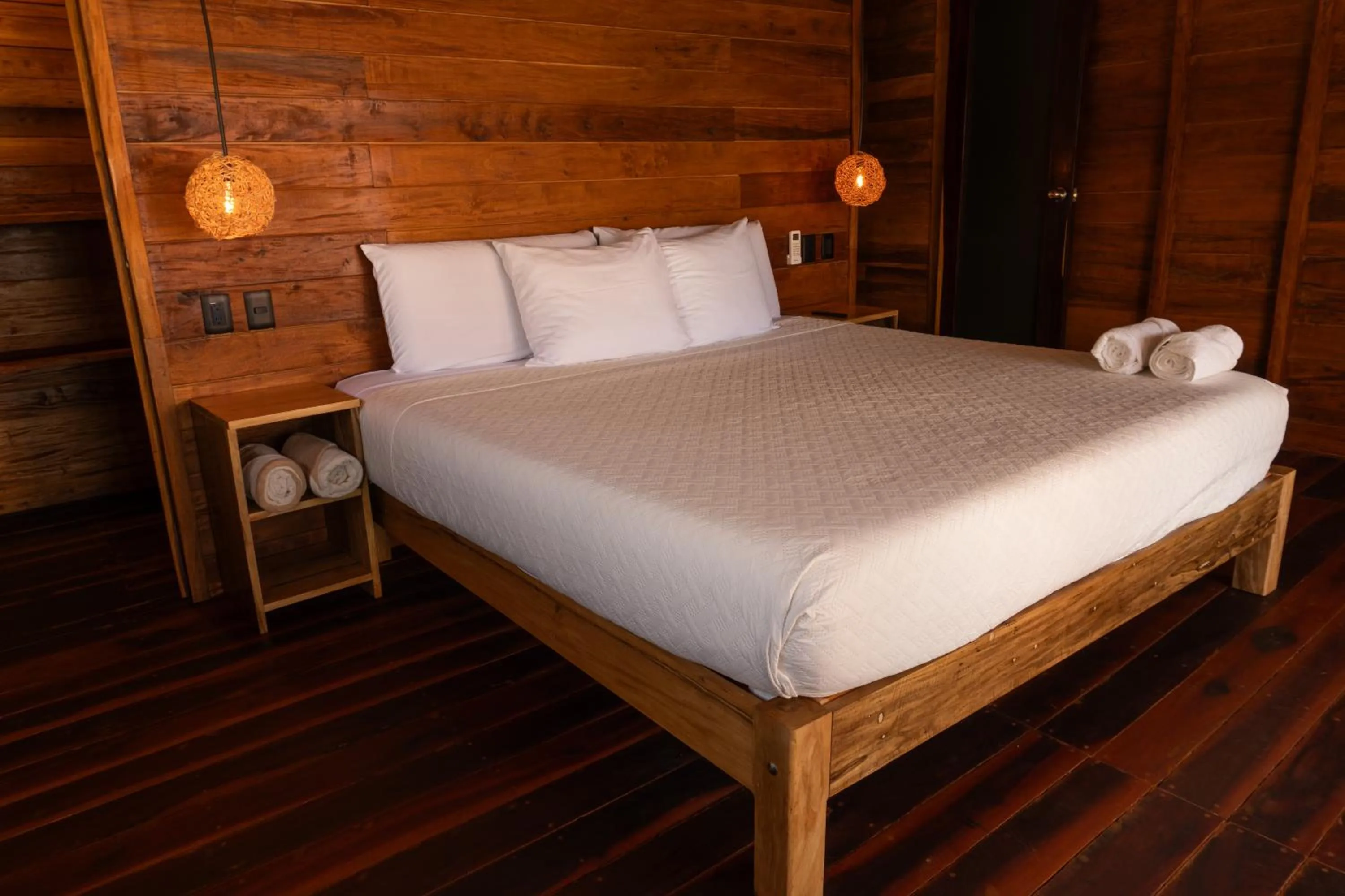 Bed in Hotel Solana Bacalar Lakefront
