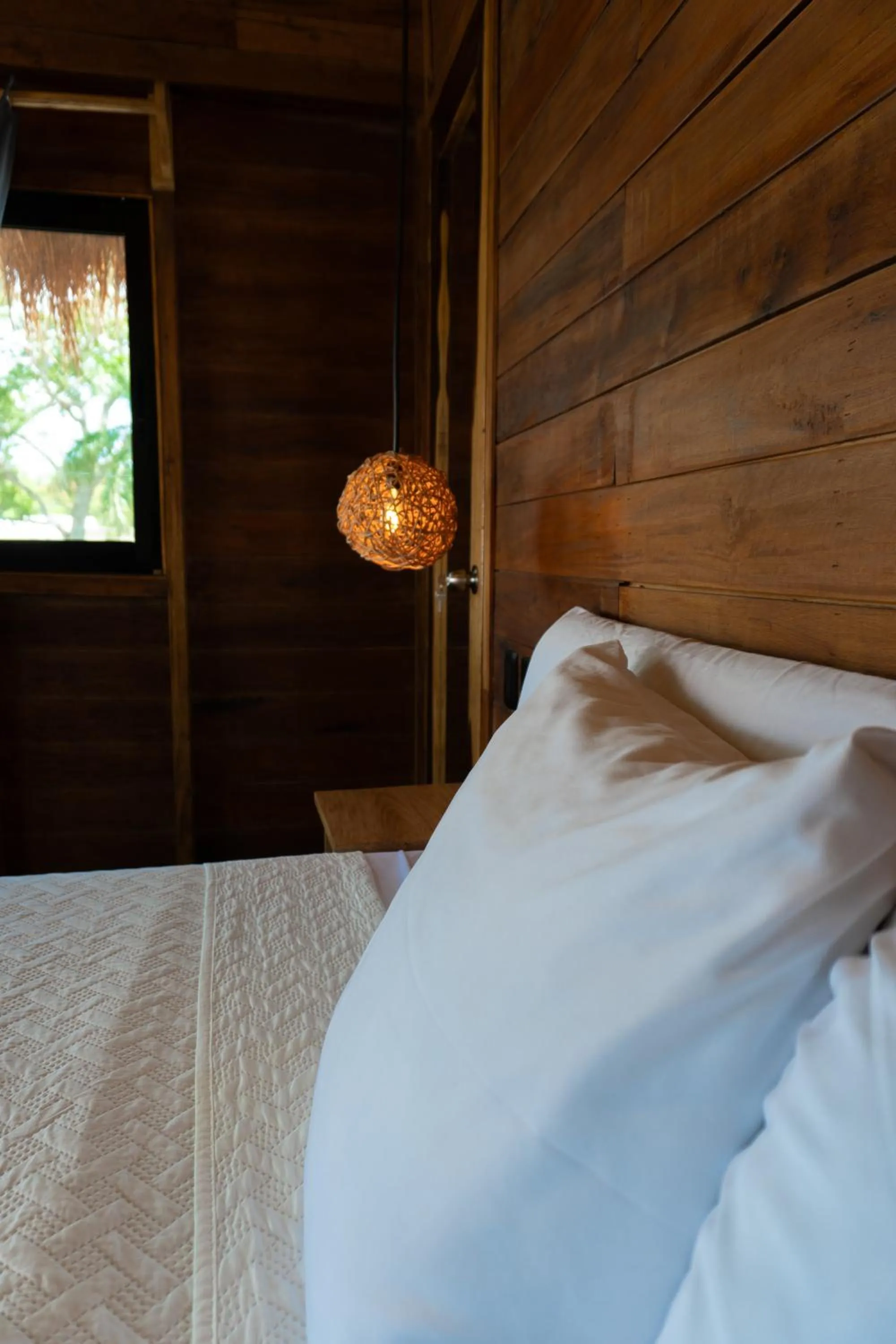 Bed in Hotel Solana Bacalar Lakefront