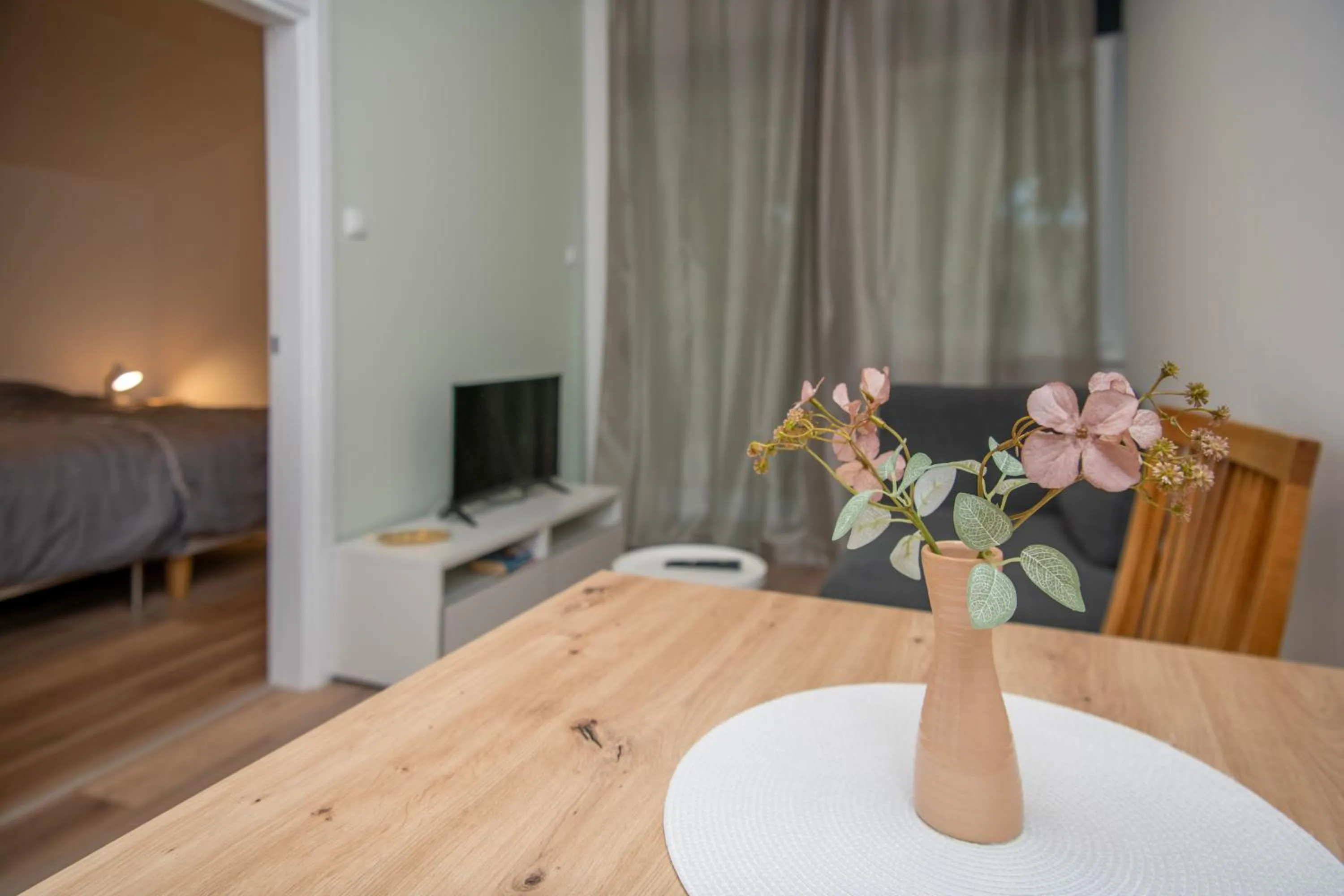 Living room, Bed in Velora apartments