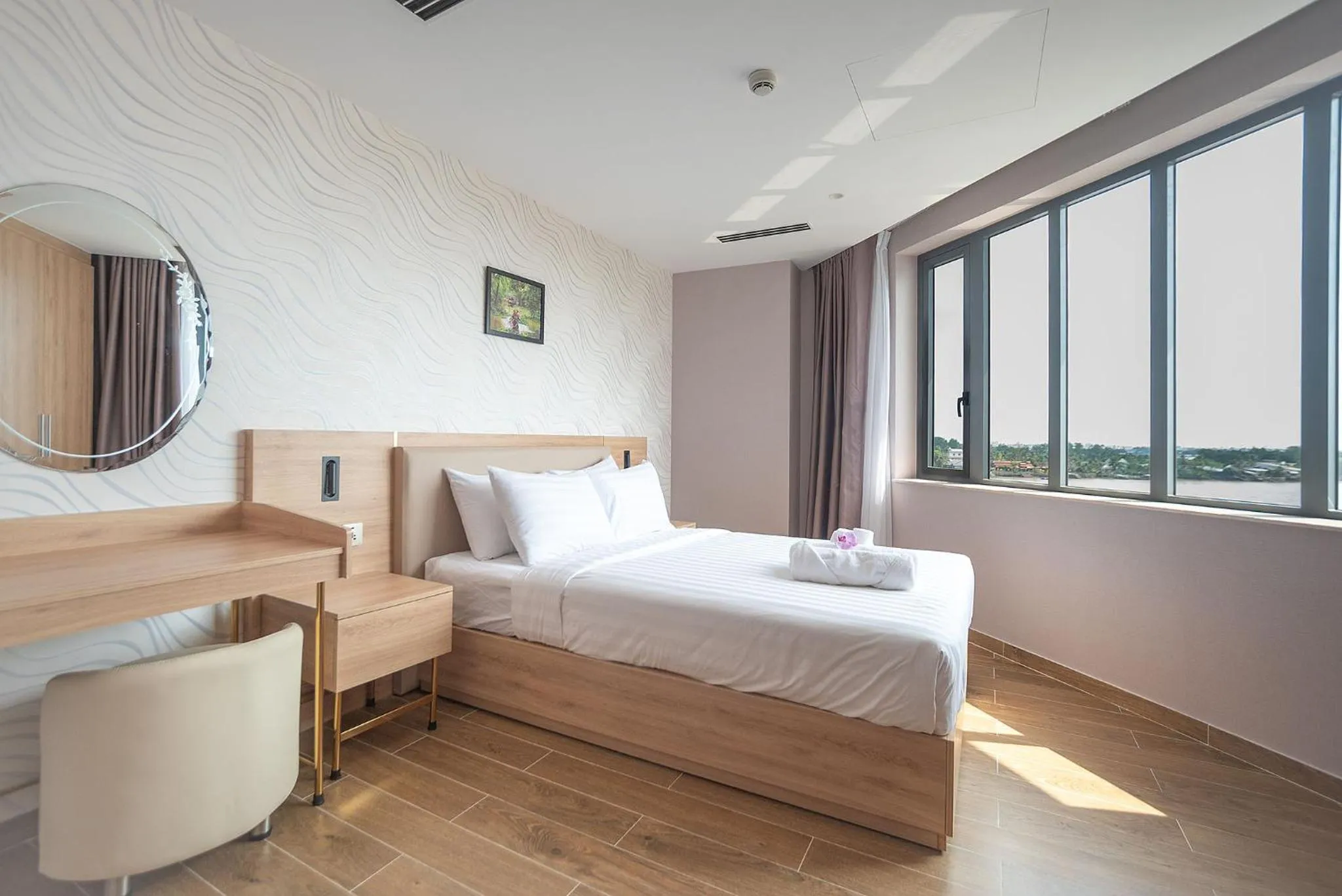 Bed in Bamboo Riverside Boutique Hotel