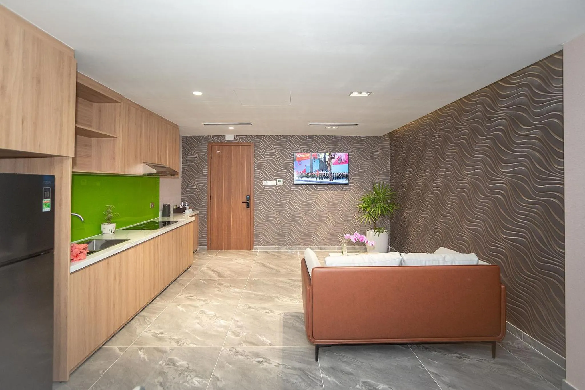 Kitchen or kitchenette in Bamboo Riverside Boutique Hotel