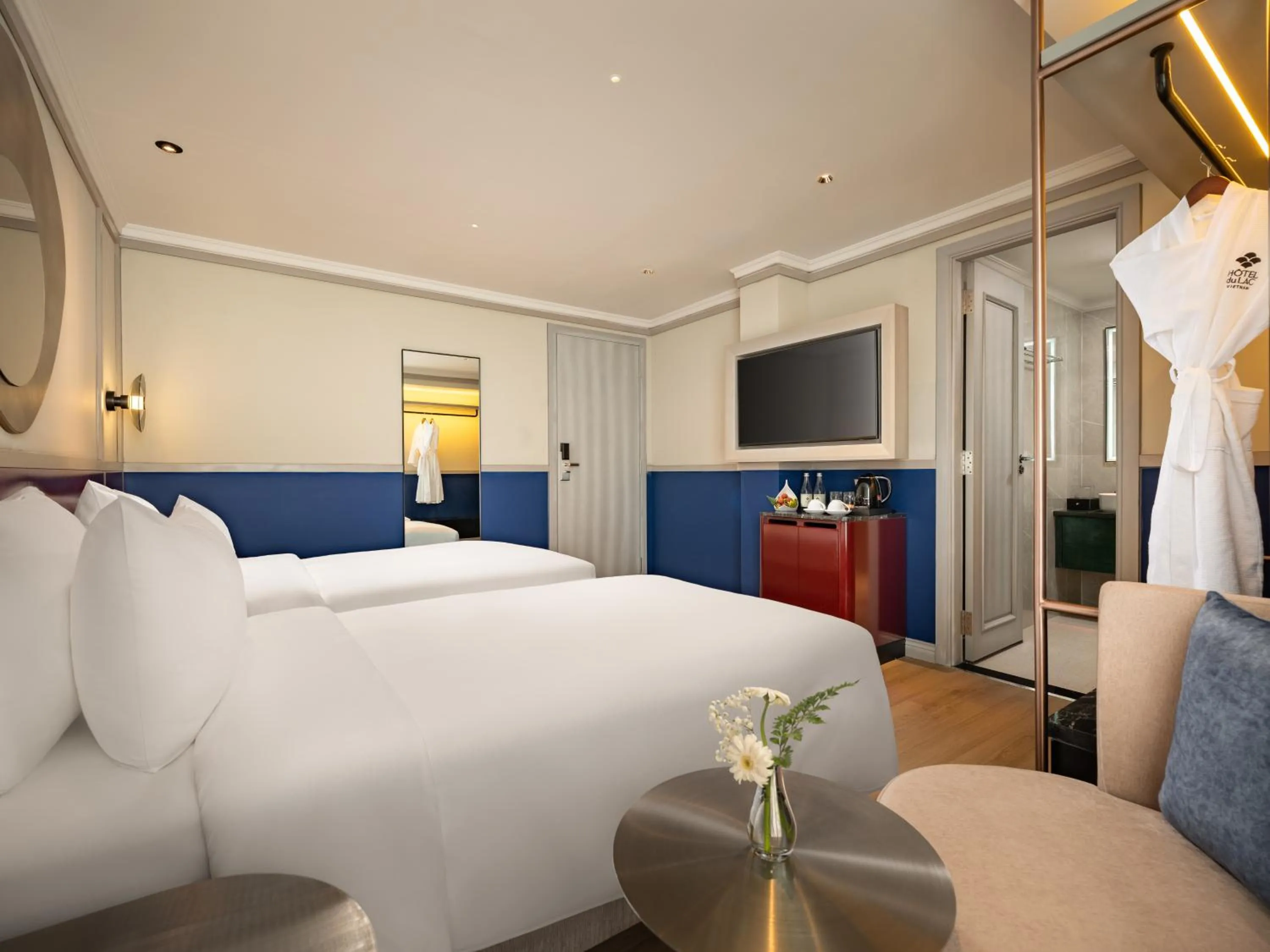 Bed in GRAND HOTEL du LAC Boutique Saigon