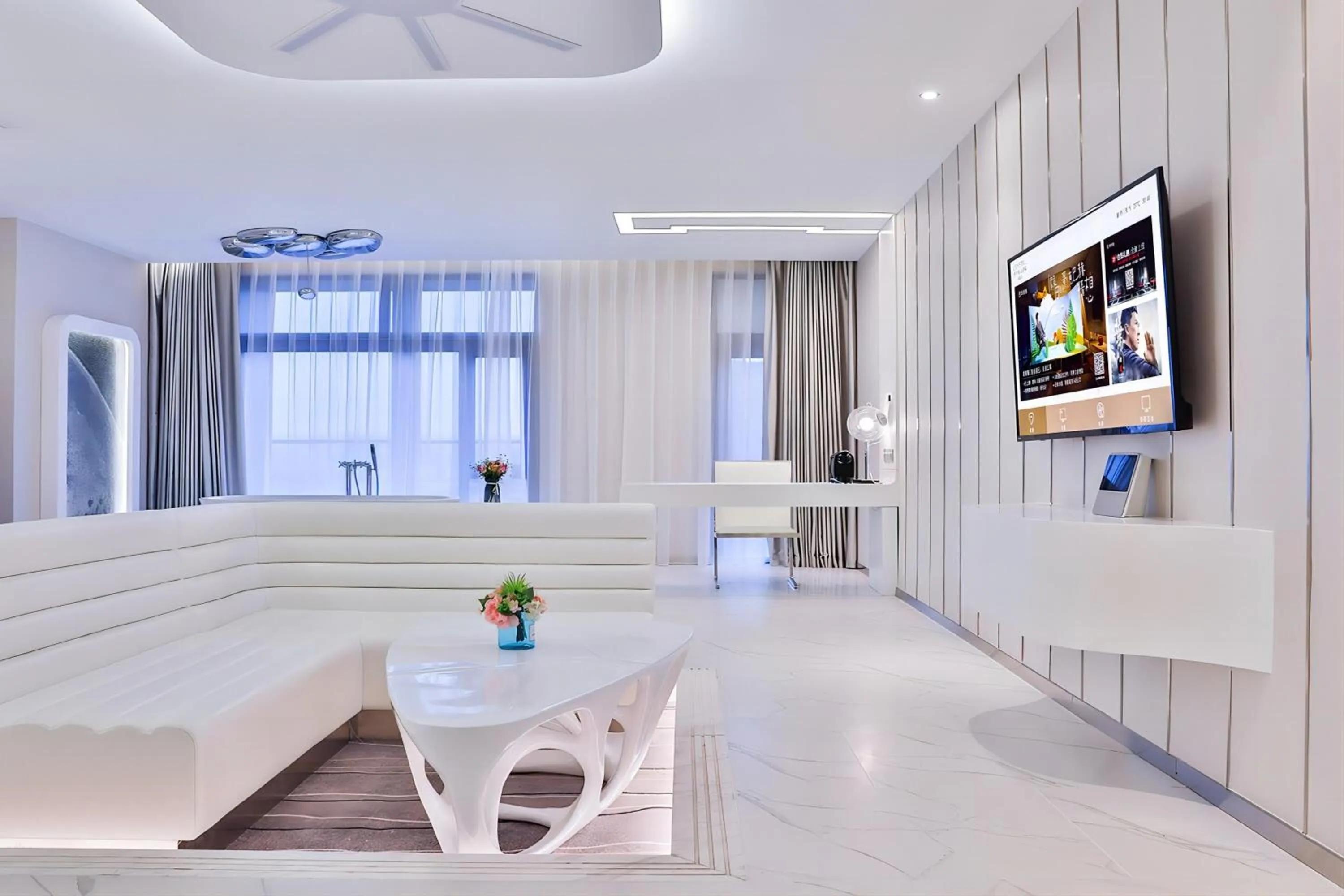 Living room in Crystal Orange Hotel Shanghai University Dachang