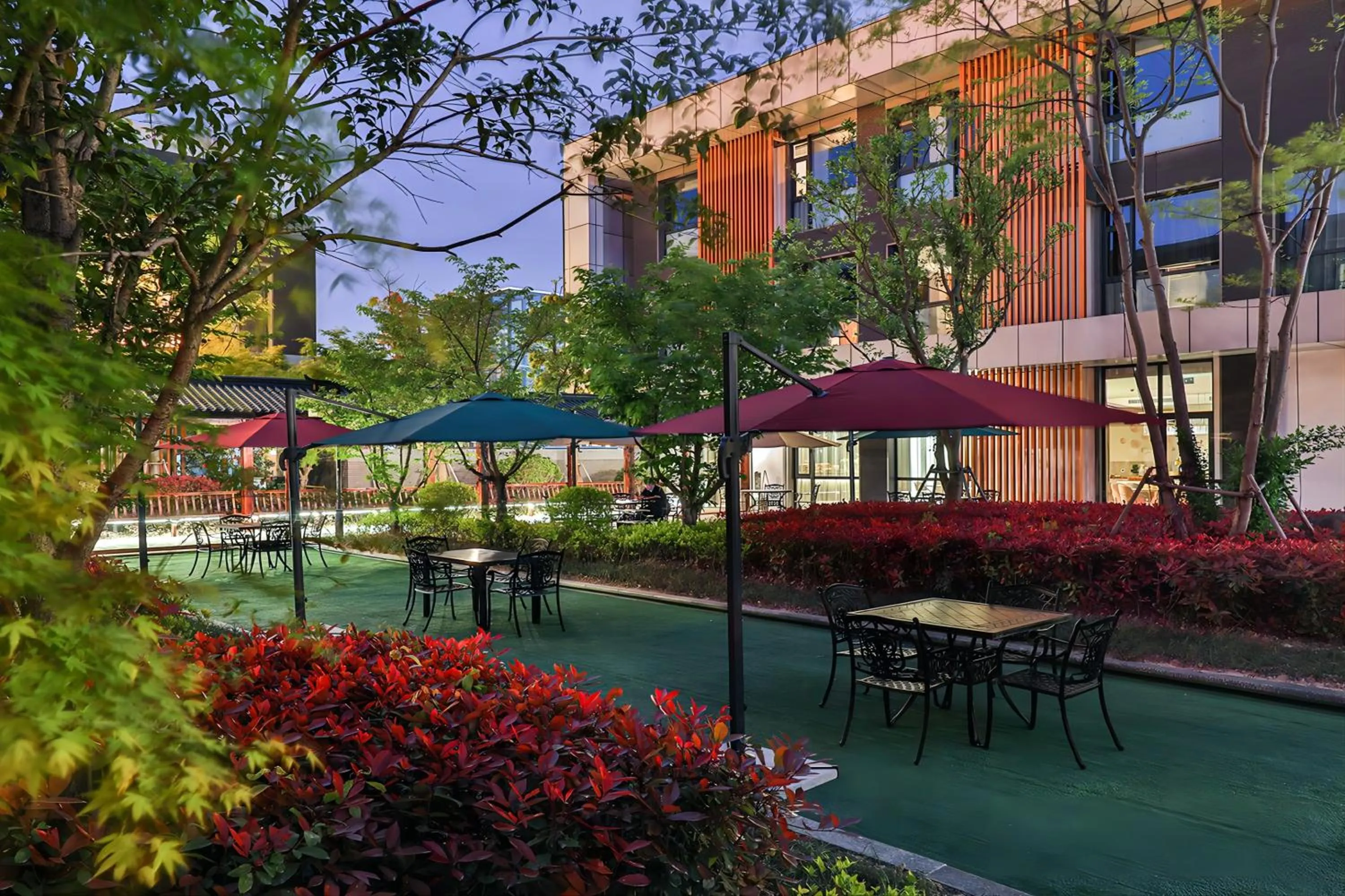 Garden view in Crystal Orange Hotel Shanghai University Dachang