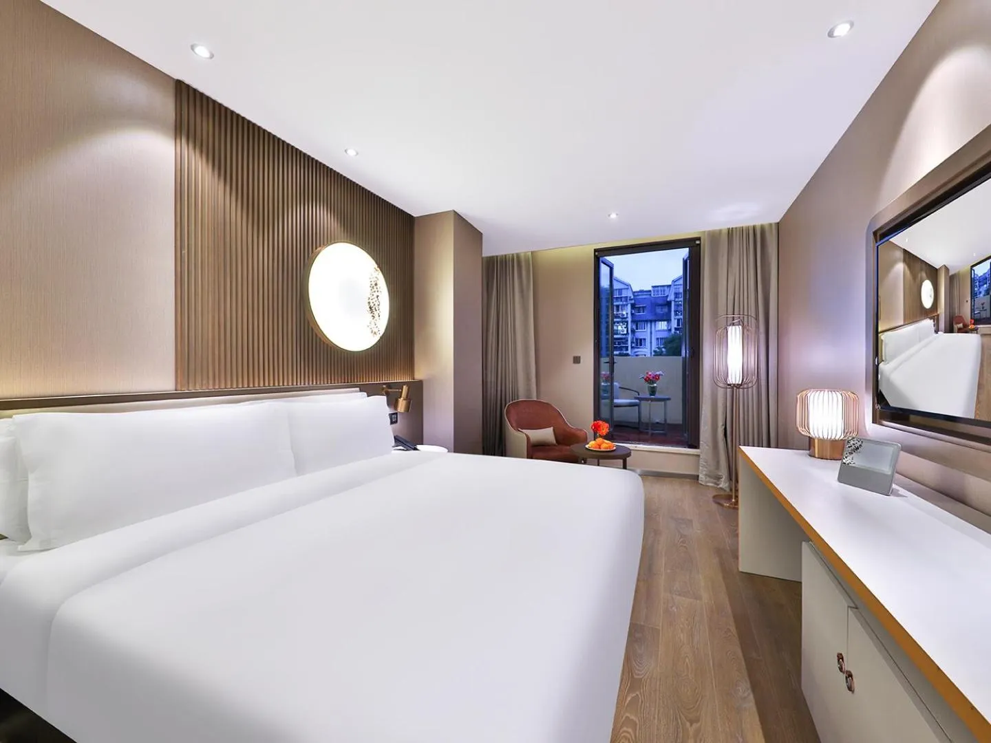 Bed in Crystal Orange Hotel Shanghai Hongqiao Jinhui Road