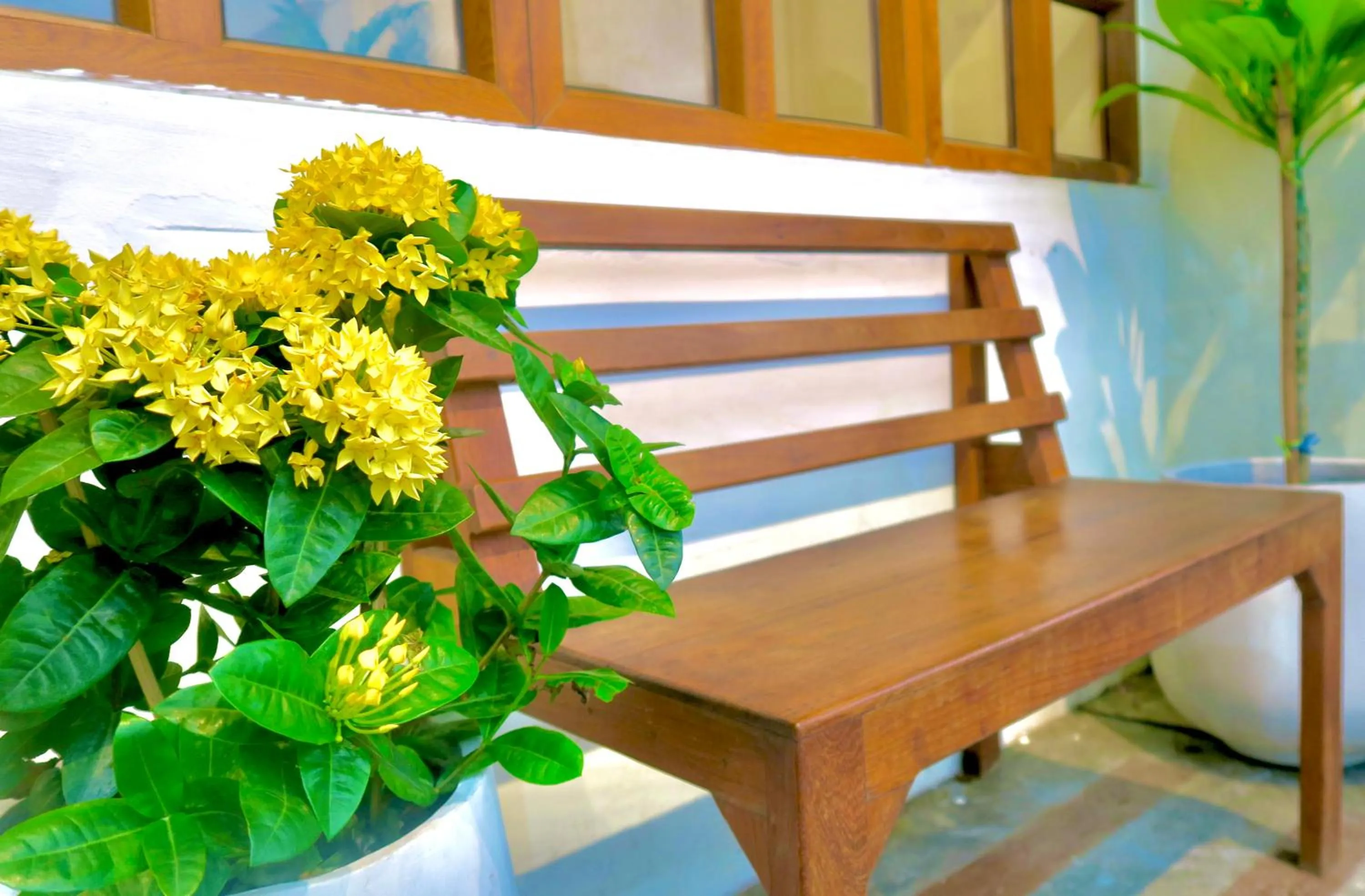 Seating area in Les Fleurs Bangkok Hostel