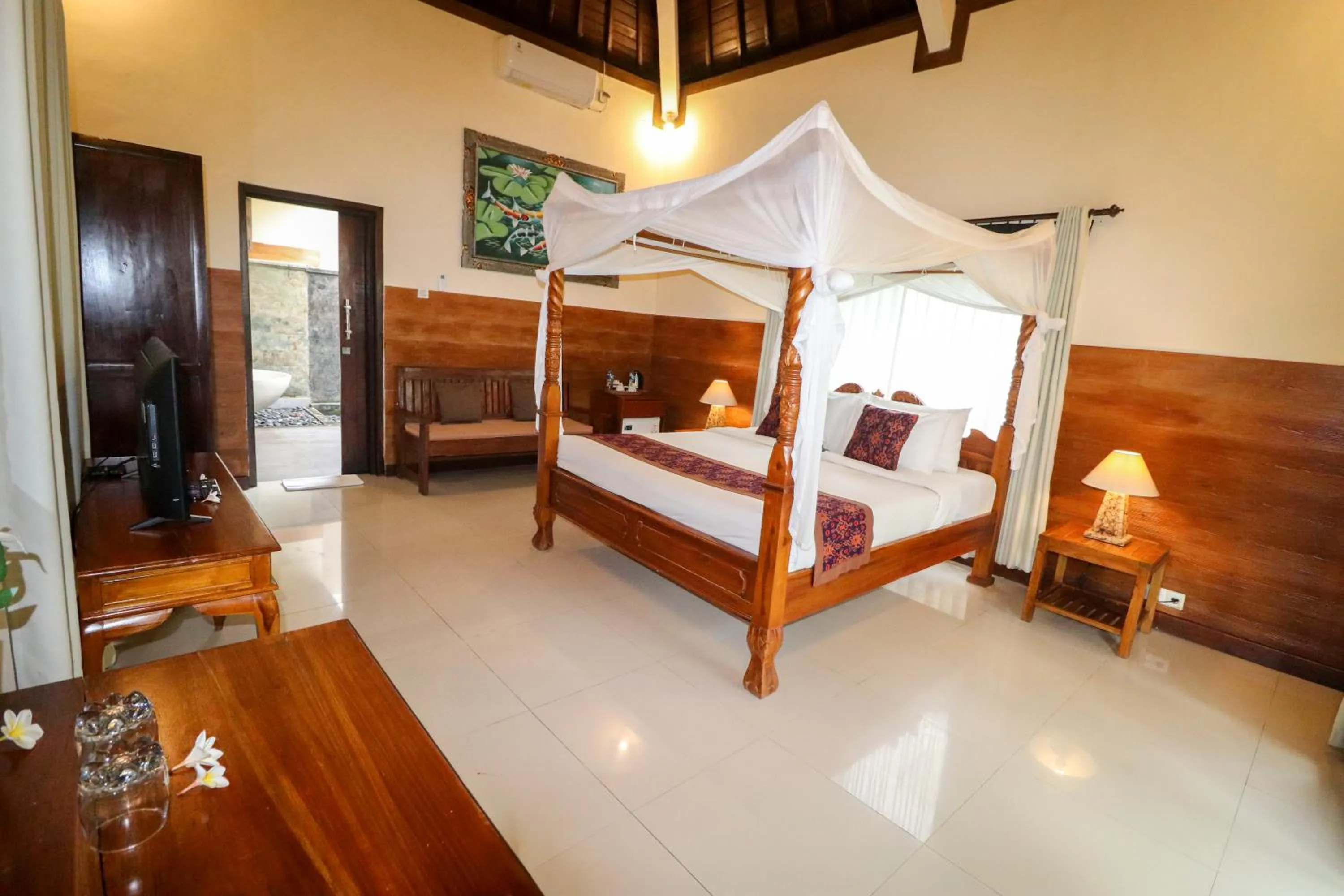Bed in Villa JJ and Spa Ubud