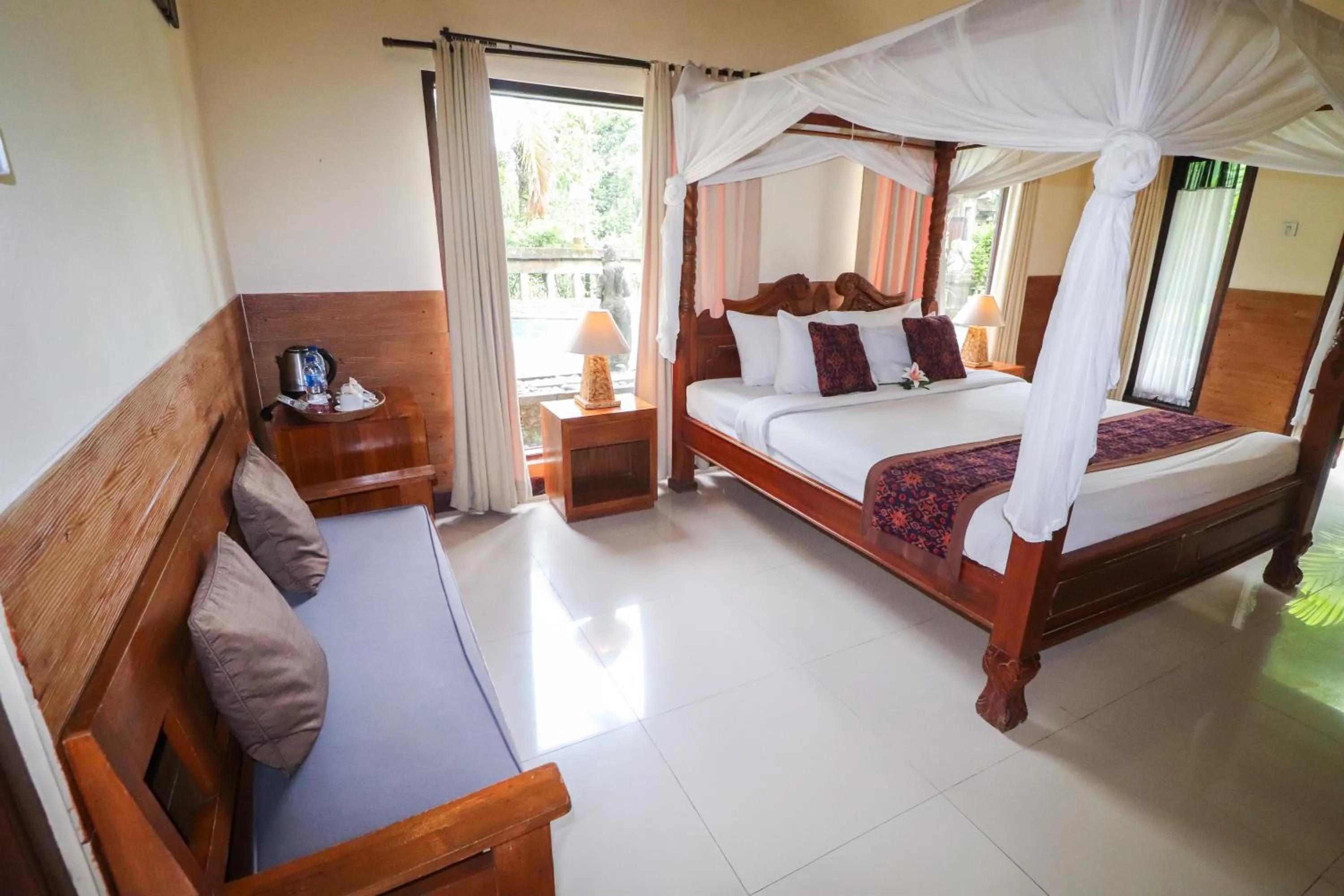 Seating area, Bed in Villa JJ and Spa Ubud