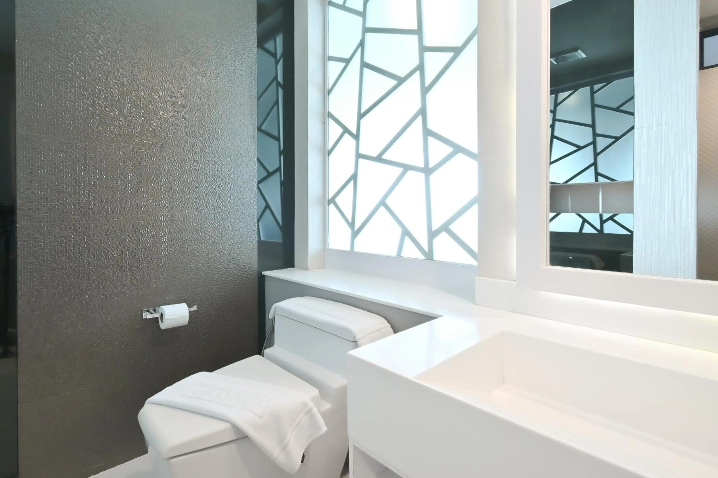 Bathroom, Bed in @T Boutique Hotel