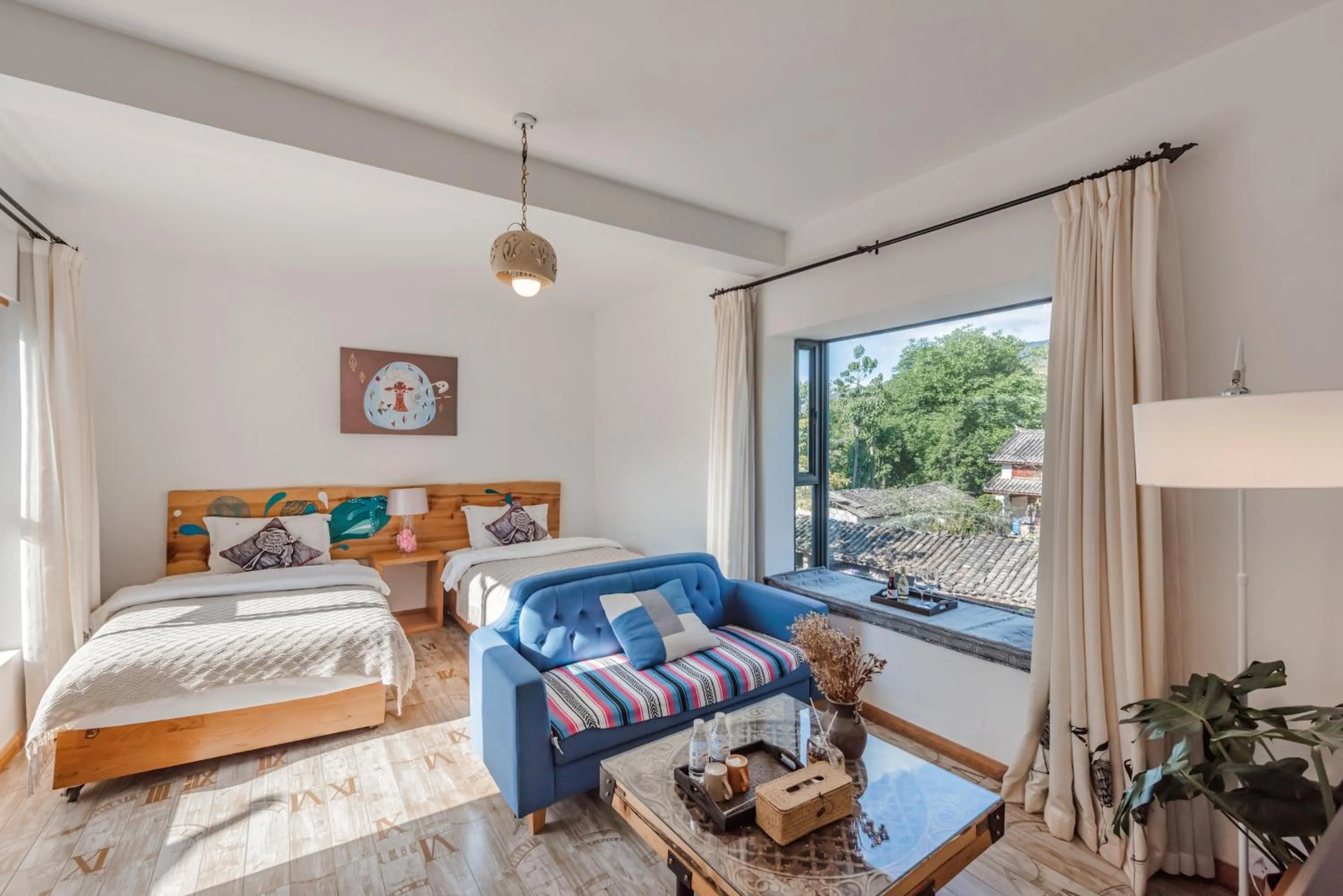 Bed in Baisha Flamingo Hotel